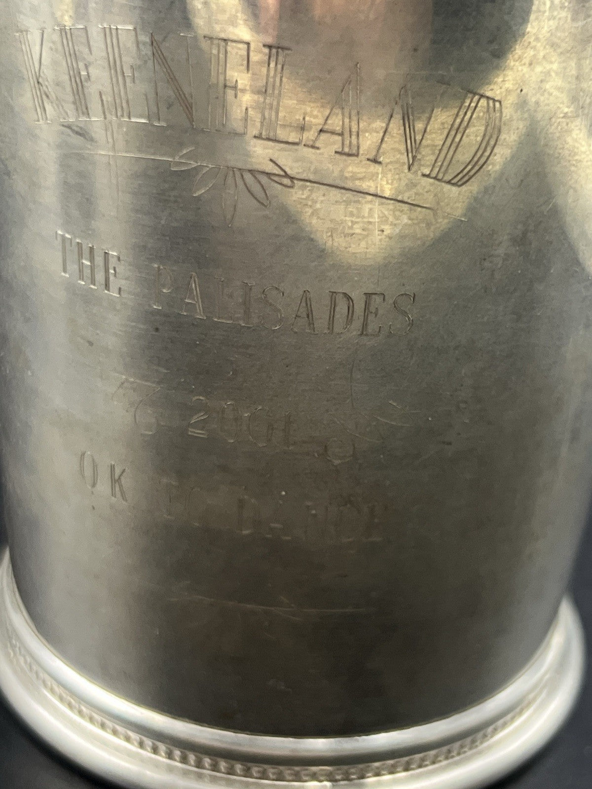 Keeneland Sterling Silver Mint Julep Trophy Cup 2001 Palisades OK To Dance SKU#B