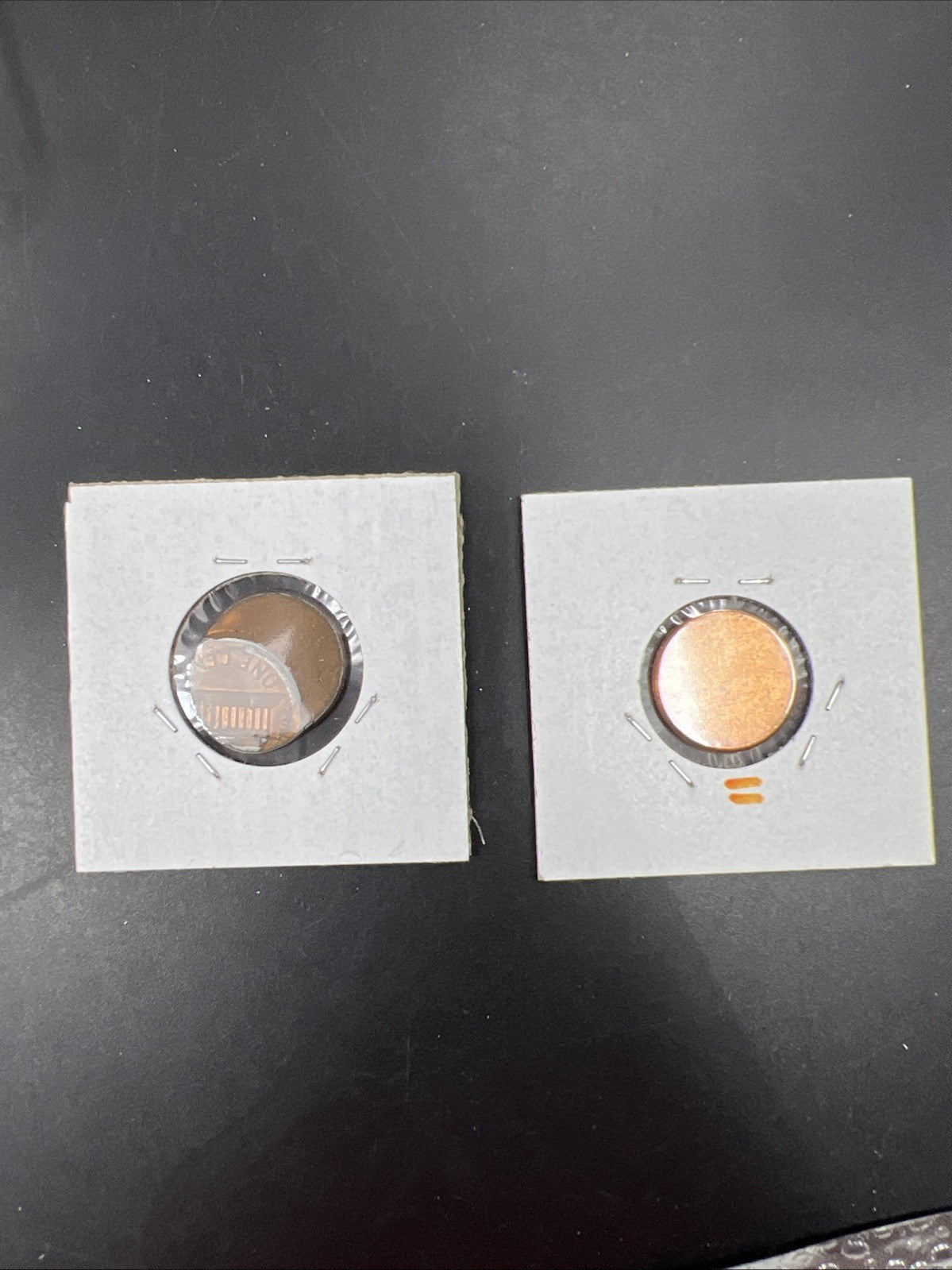 2 Coin Error Set Off Center & Blank Planchet Lincoln Memorial Cents