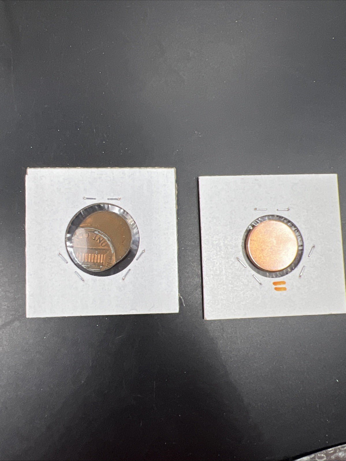 2 Coin Error Set Off Center & Blank Planchet Lincoln Memorial Cents