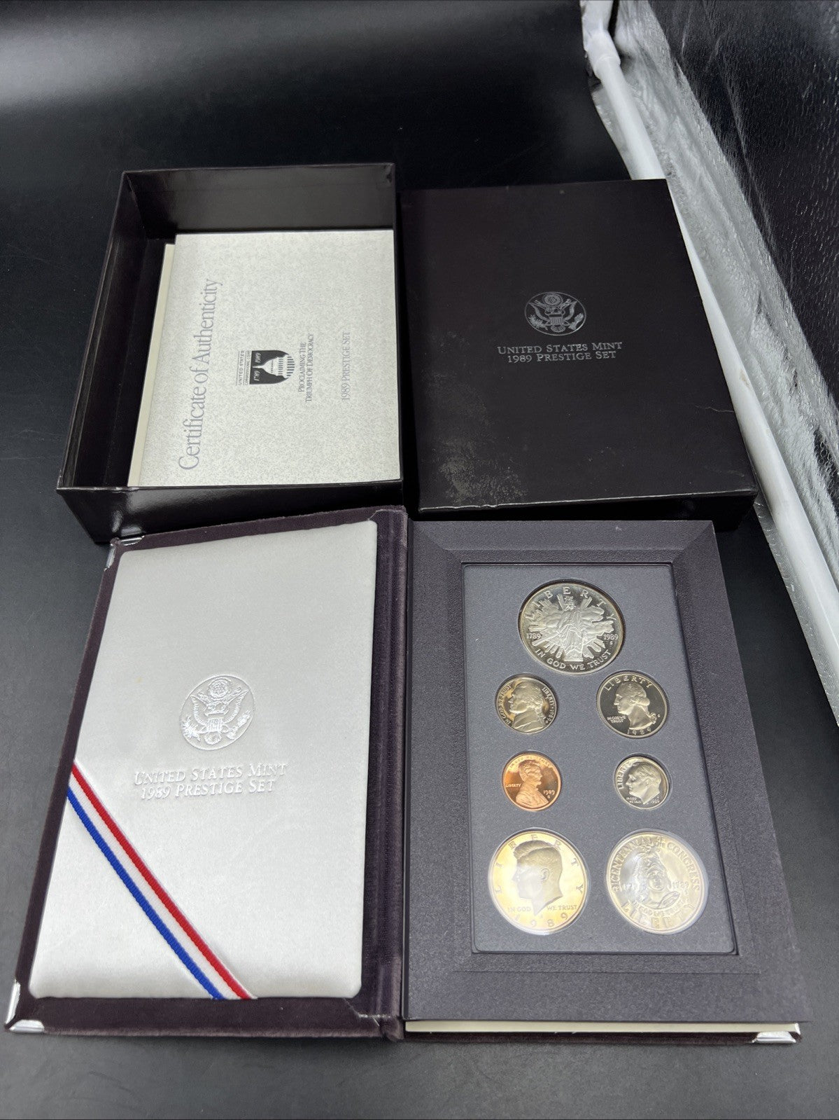 1989 S US Mint Prestige Proof Set OGP used Box & COA