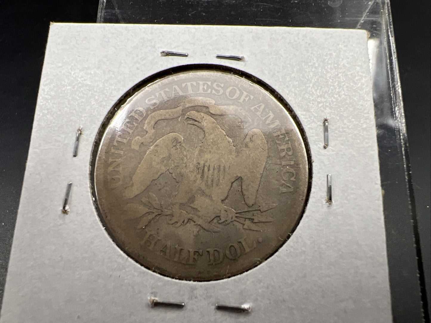 1877 S 50c Seated Liberty Silver Half Dollar Coin AG About Good Full Date