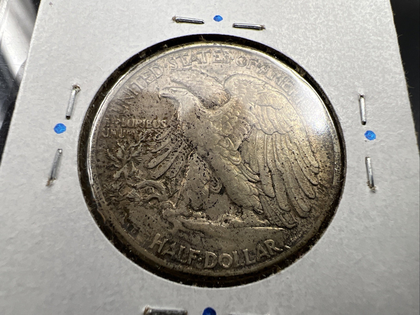 1945 d 50C Walking Liberty Silver Half Dollar Coin VF Nice Original Toning