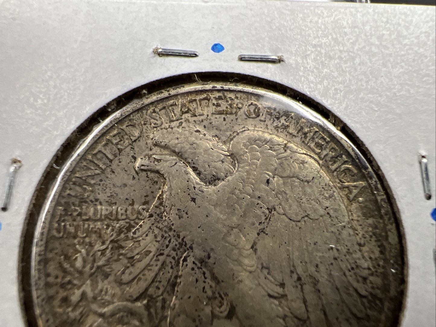 1945 d 50C Walking Liberty Silver Half Dollar Coin VF Nice Original Toning