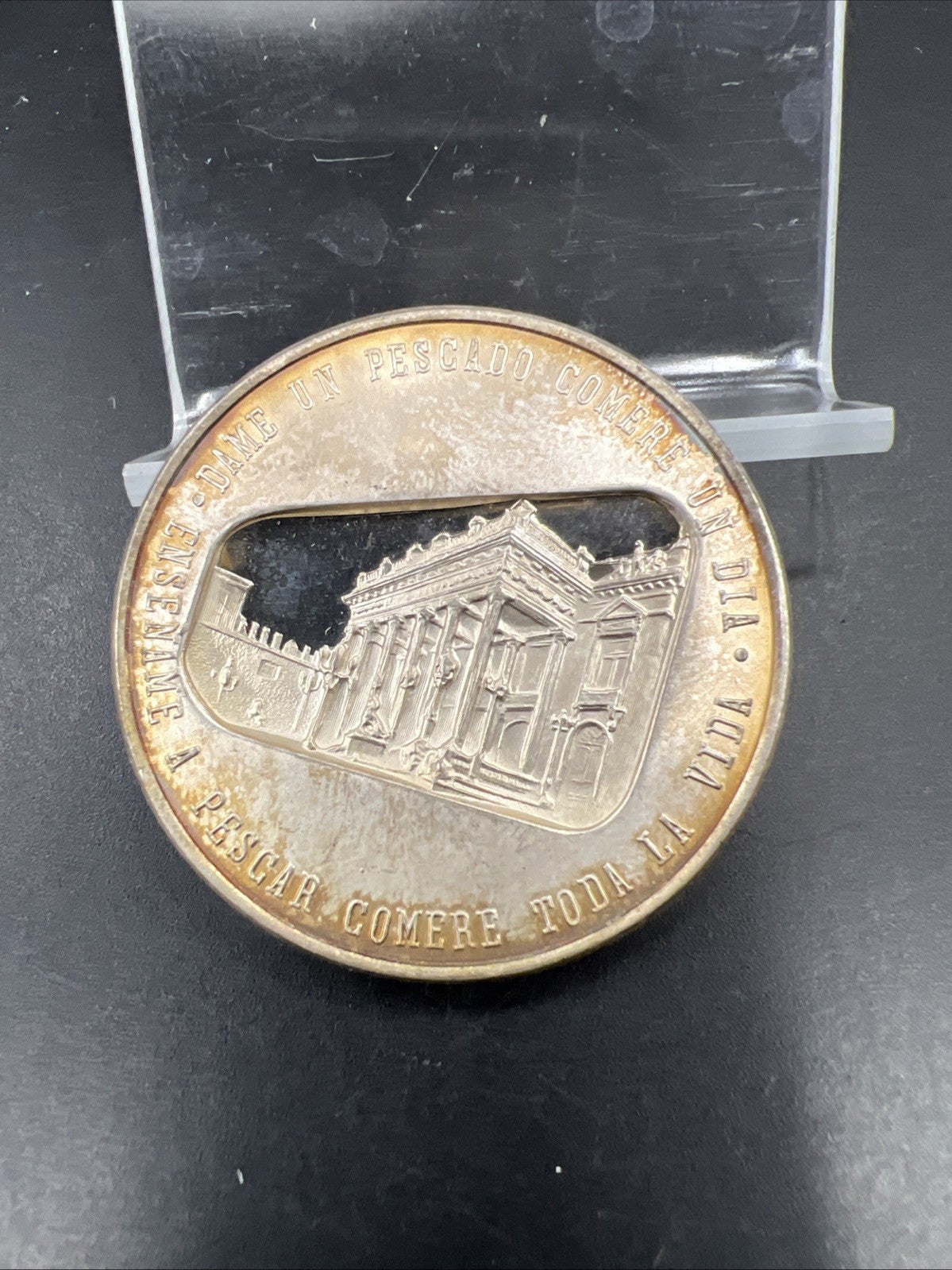31 G .999 Fine Silver 100 Years Mexico Mint Israel Commemorative Gem PQ Toning