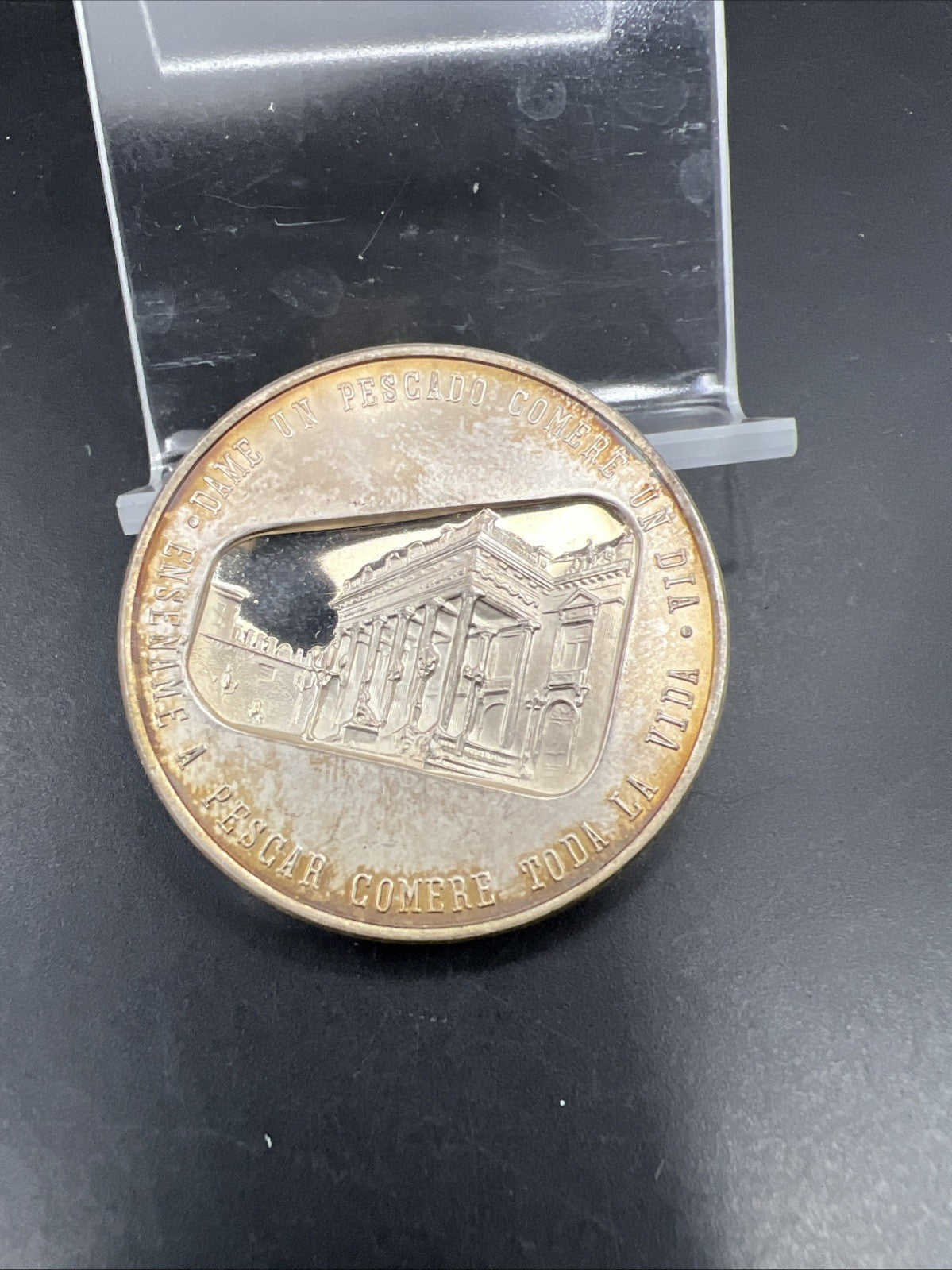 31 G .999 Fine Silver 100 Years Mexico Mint Israel Commemorative Gem PQ Toning