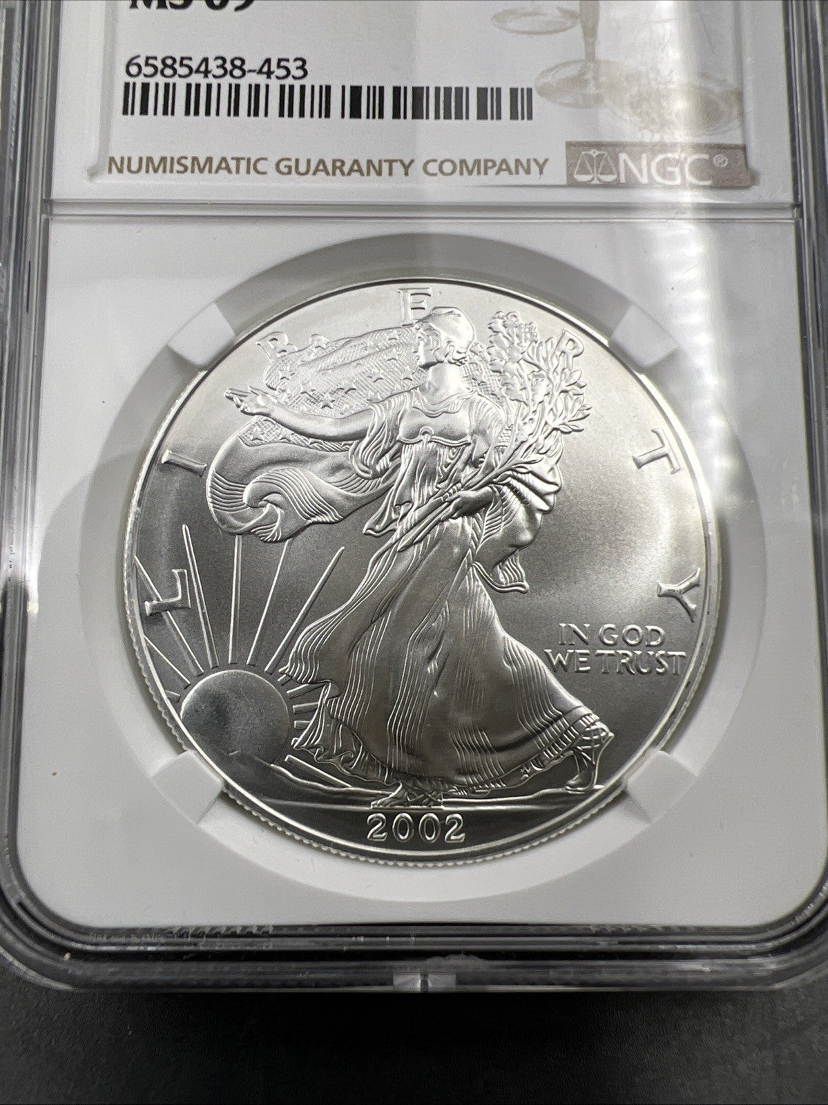 2002 1 Oz ASE American Silver Eagle Coin NGC MS69 Gem BU UNC