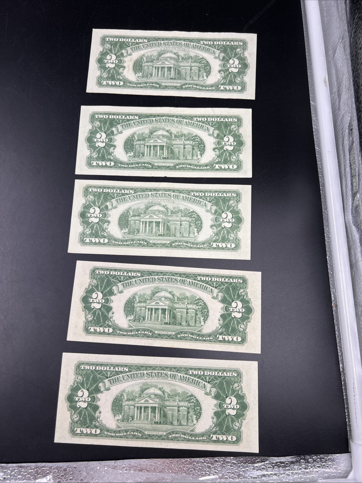 Lot of 5 1963 1953 $2 USN Legal Tender Red Seal Notes XF / AU Conditions #146