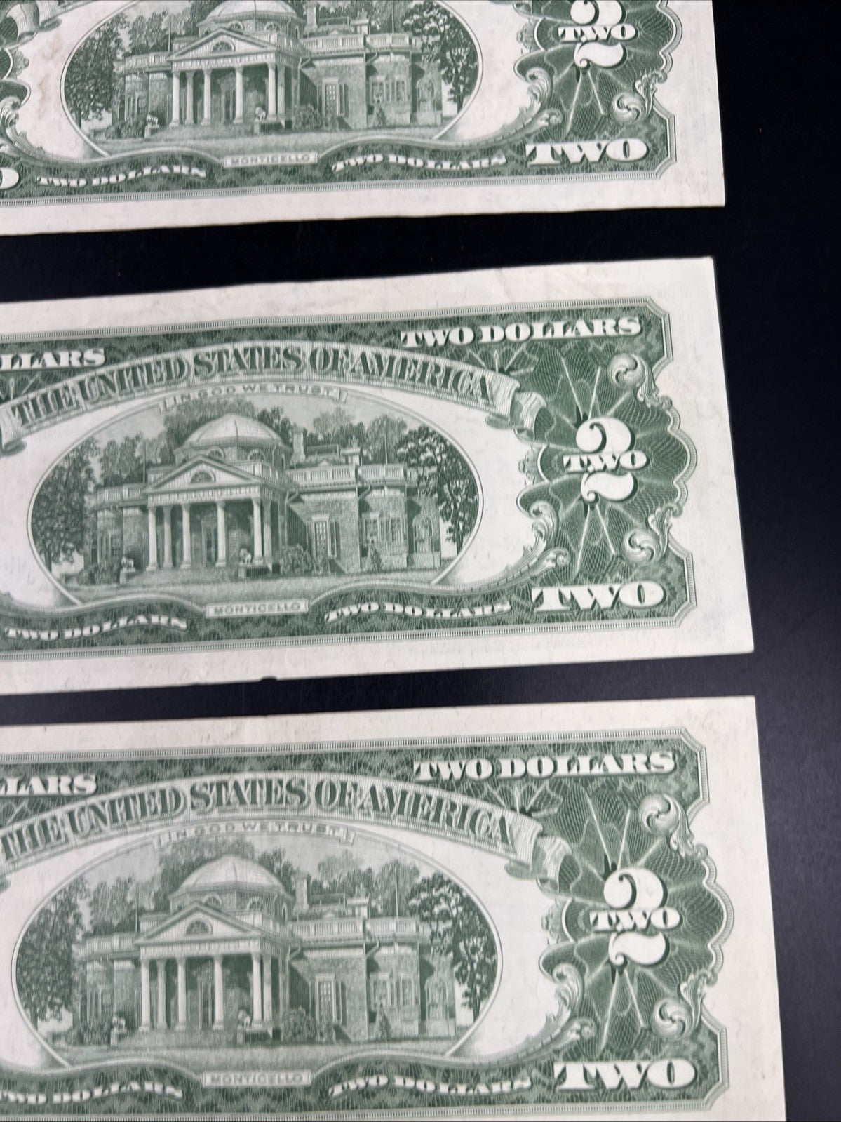 Lot of 5 1963 1953 $2 USN Legal Tender Red Seal Notes XF / AU Conditions #146