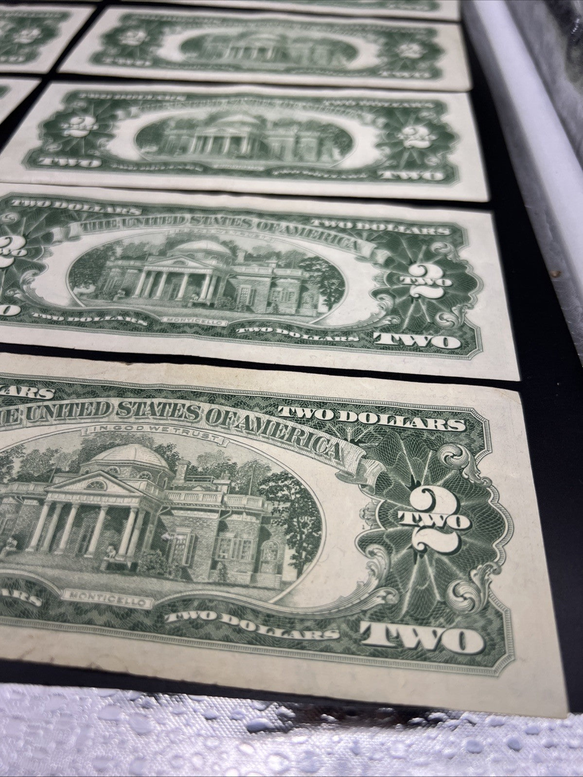 Lot of 10 1963 $2 USN Legal Tender Red Seal Notes VF + Very Fine #493