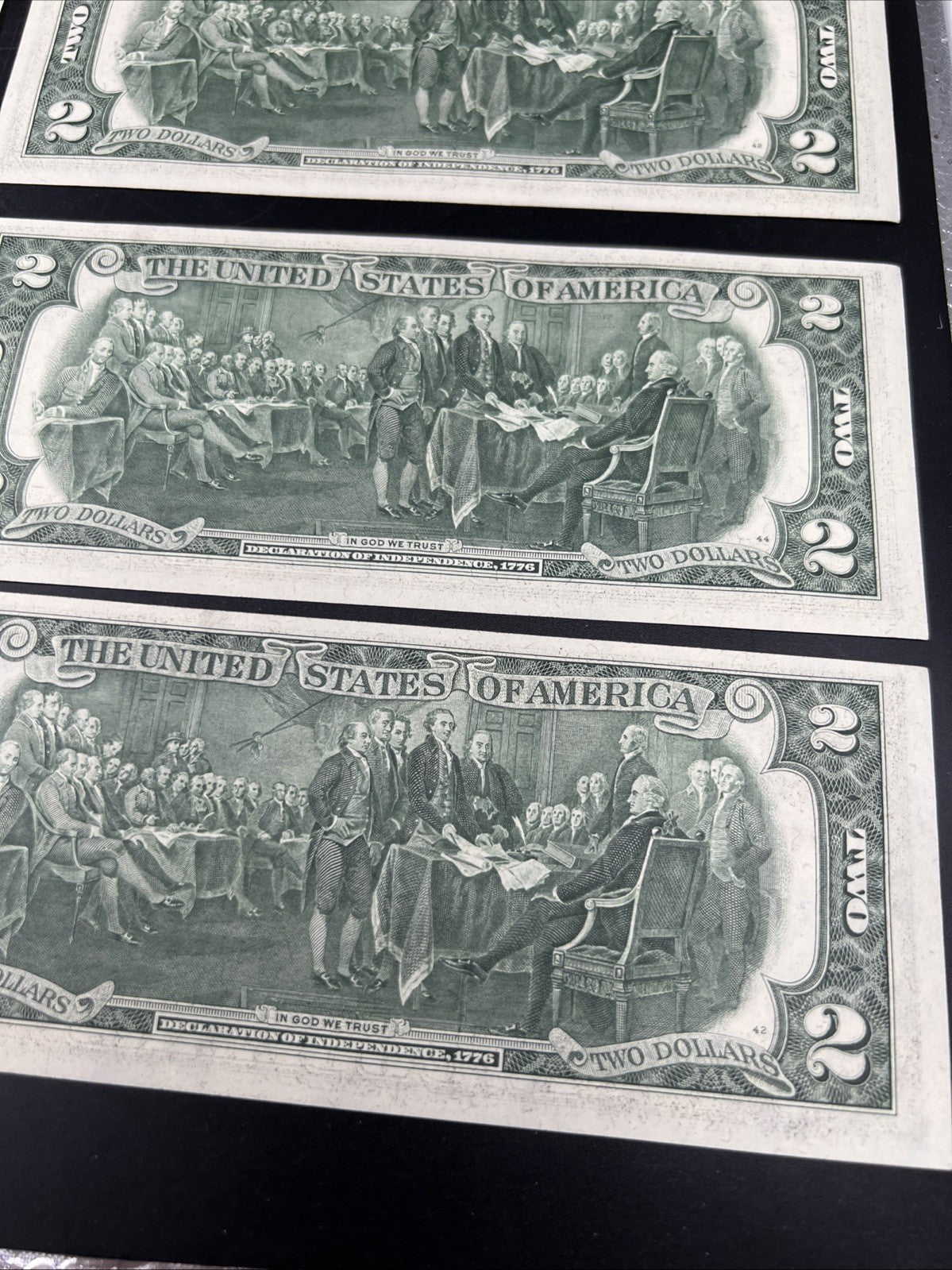 Lot of 10 1976 $2 FRN Federal Reserve Dollars Bicentennial Note XF / AU #124