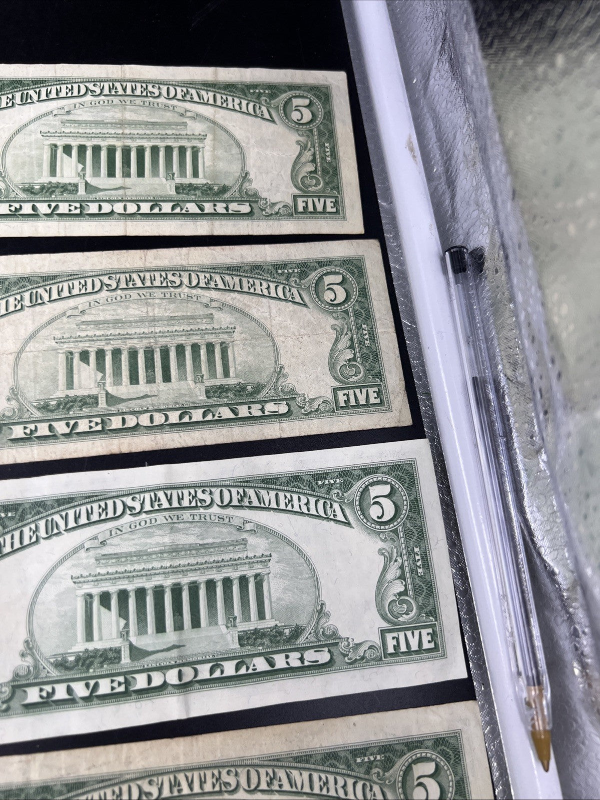 Lot of 10 1963 $5 Legal Tender United States Notes Red Seals VG / Fine #469