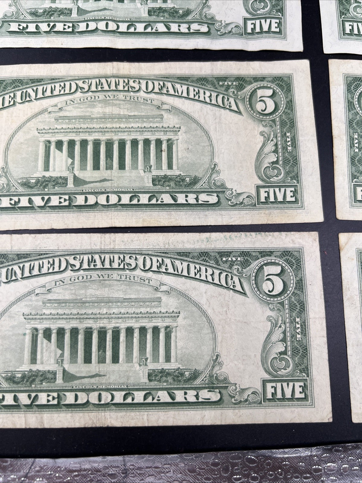 Lot of 10 1963 $5 Legal Tender United States Notes Red Seals VG / Fine #469