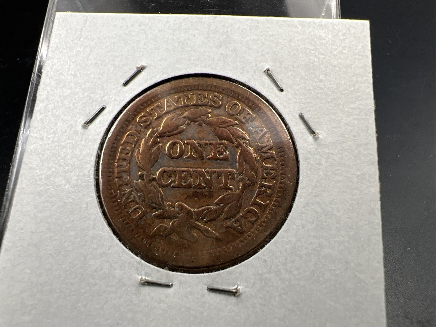 1851 1c Braided Hair Liberty Large Cent Coin VG Very Good / Fine Details Polishe