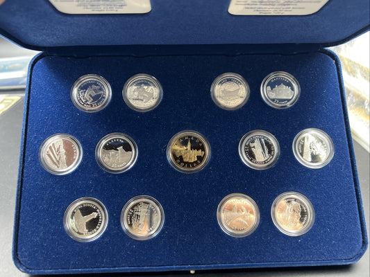 Canada Proof 1992 125th Confederation Anniversary Silver Quarters Dollar Set #3c