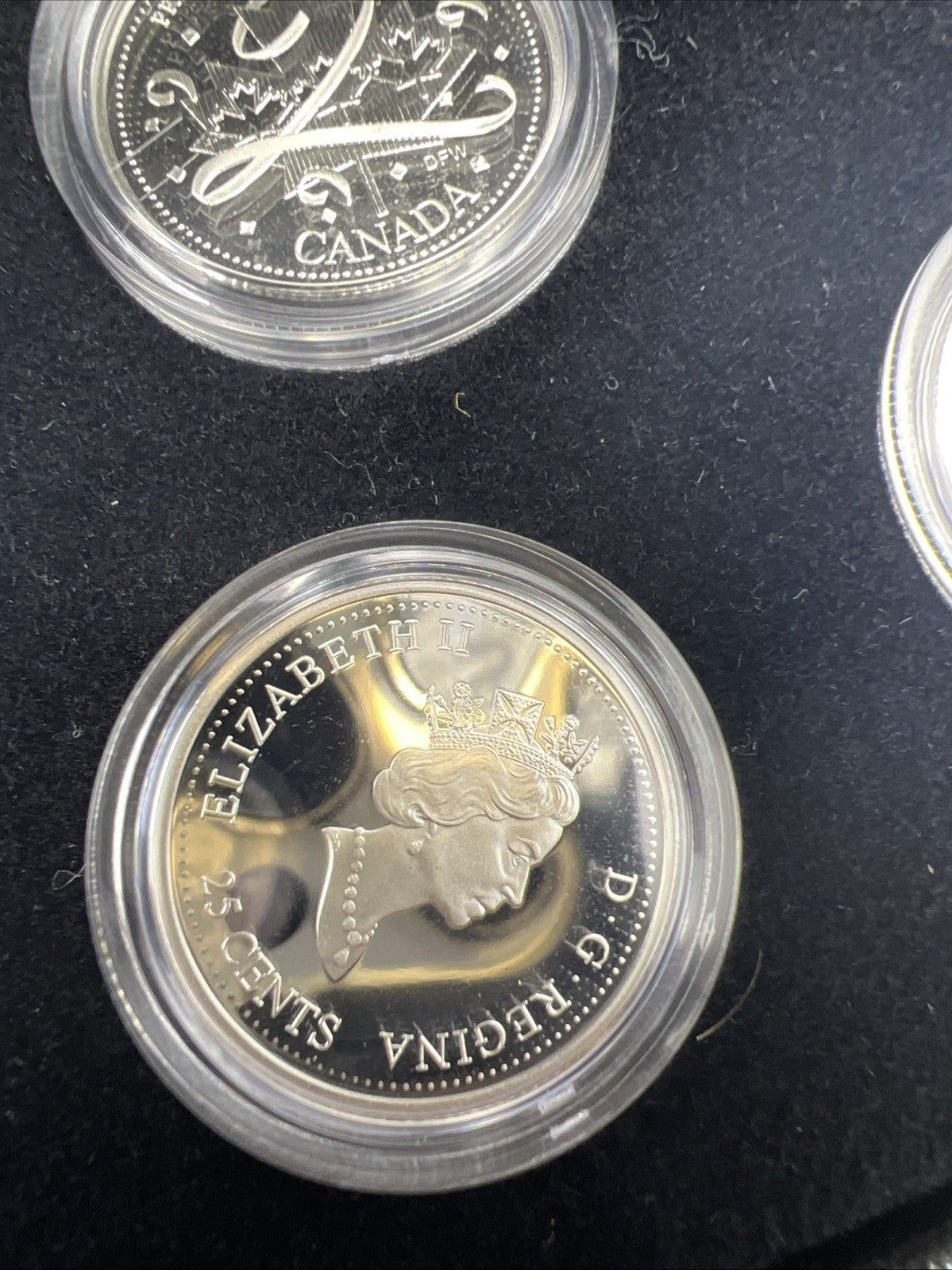 2000 Canada 12 Coin Sterling Silver Millenium Proof Quarter Set w/ Box & COA #J1