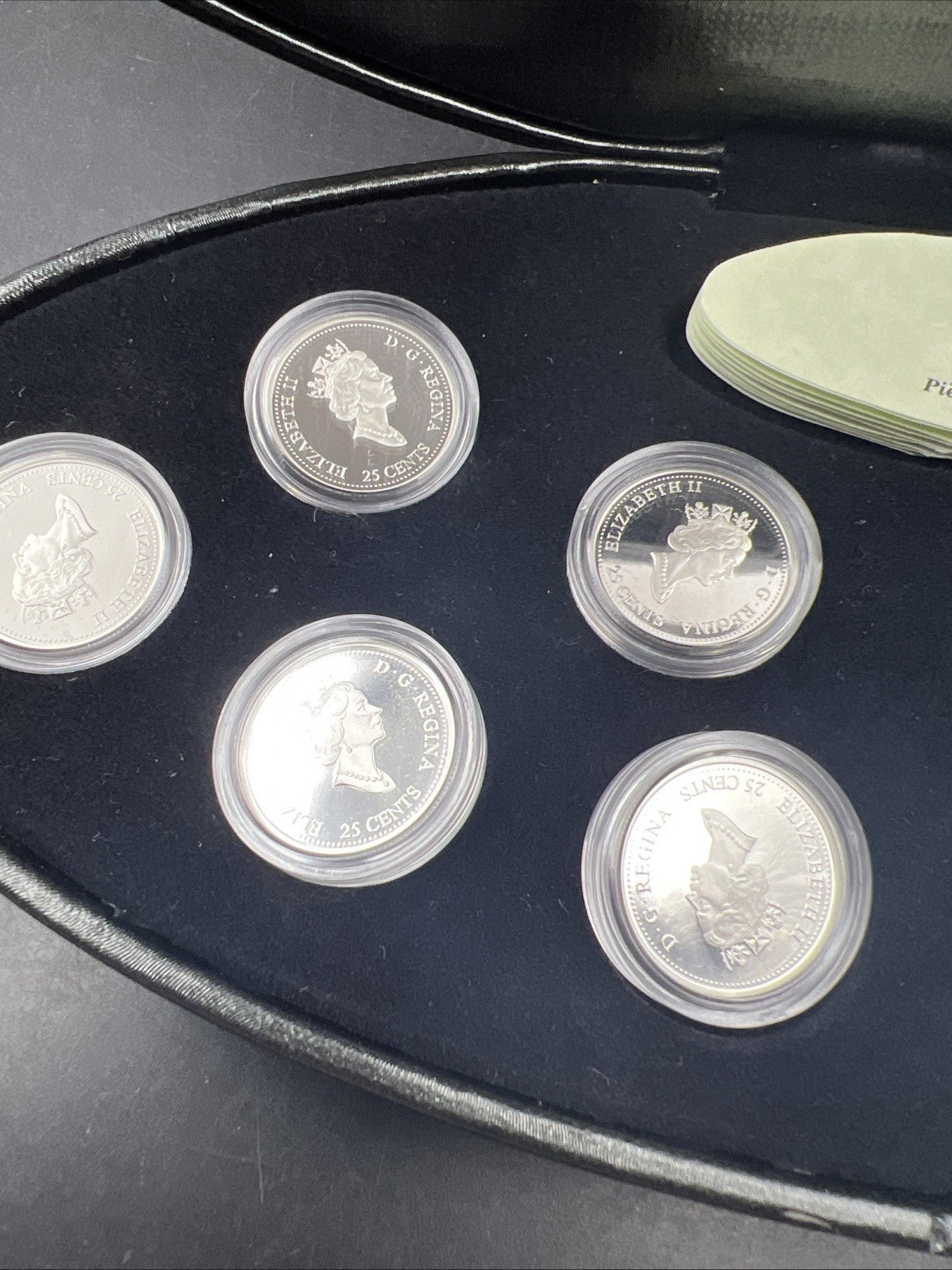 2000 Canada 12 Coin Sterling Silver Millenium Proof Quarter Set w/ Box & COA #J1