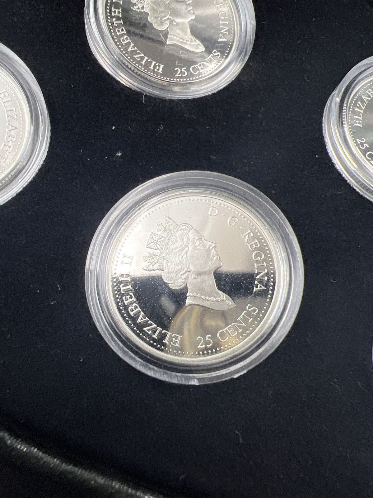 2000 Canada 12 Coin Sterling Silver Millenium Proof Quarter Set w/ Box & COA #J1