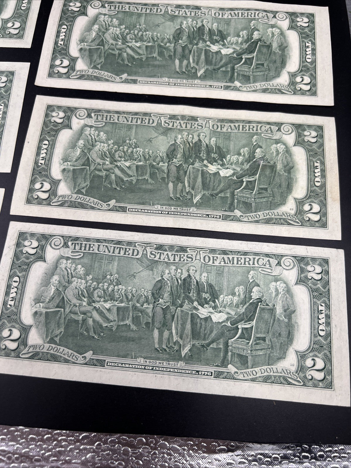 Lot of 7 1976 $2 FRN Federal Reserve Dollars Bicentennial Note XF / AU #757