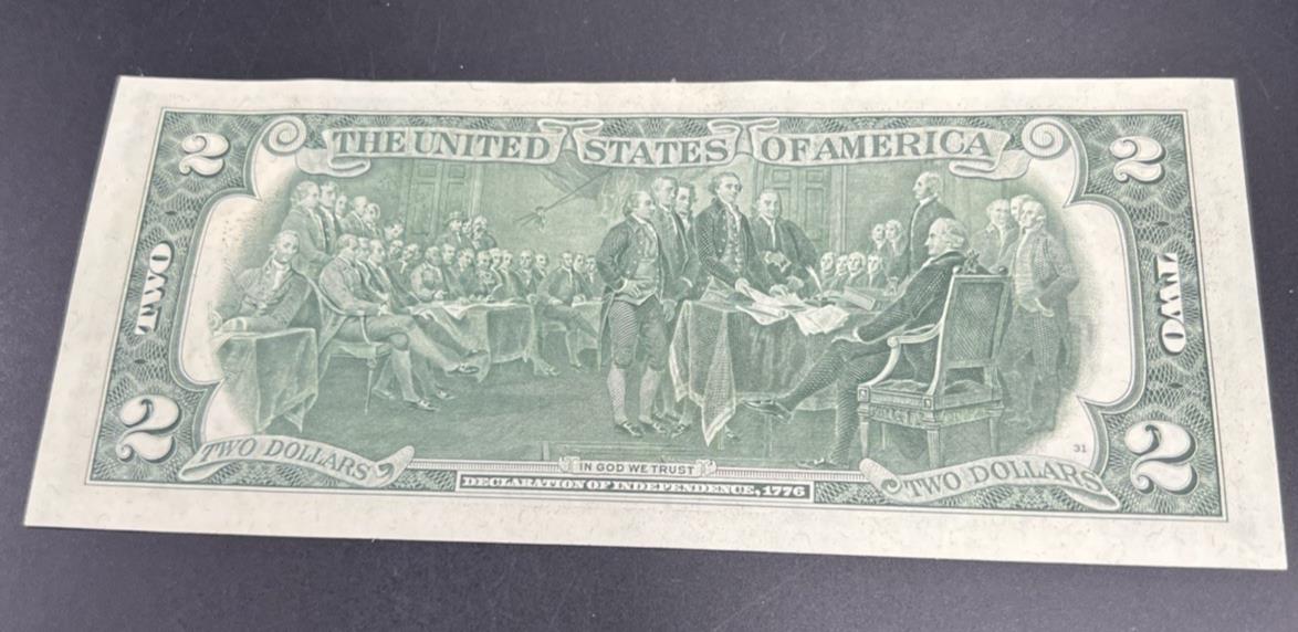 1976 $2 Milwaukee WI Hampton Station Bicentennial Postal FRN Note Unc #31