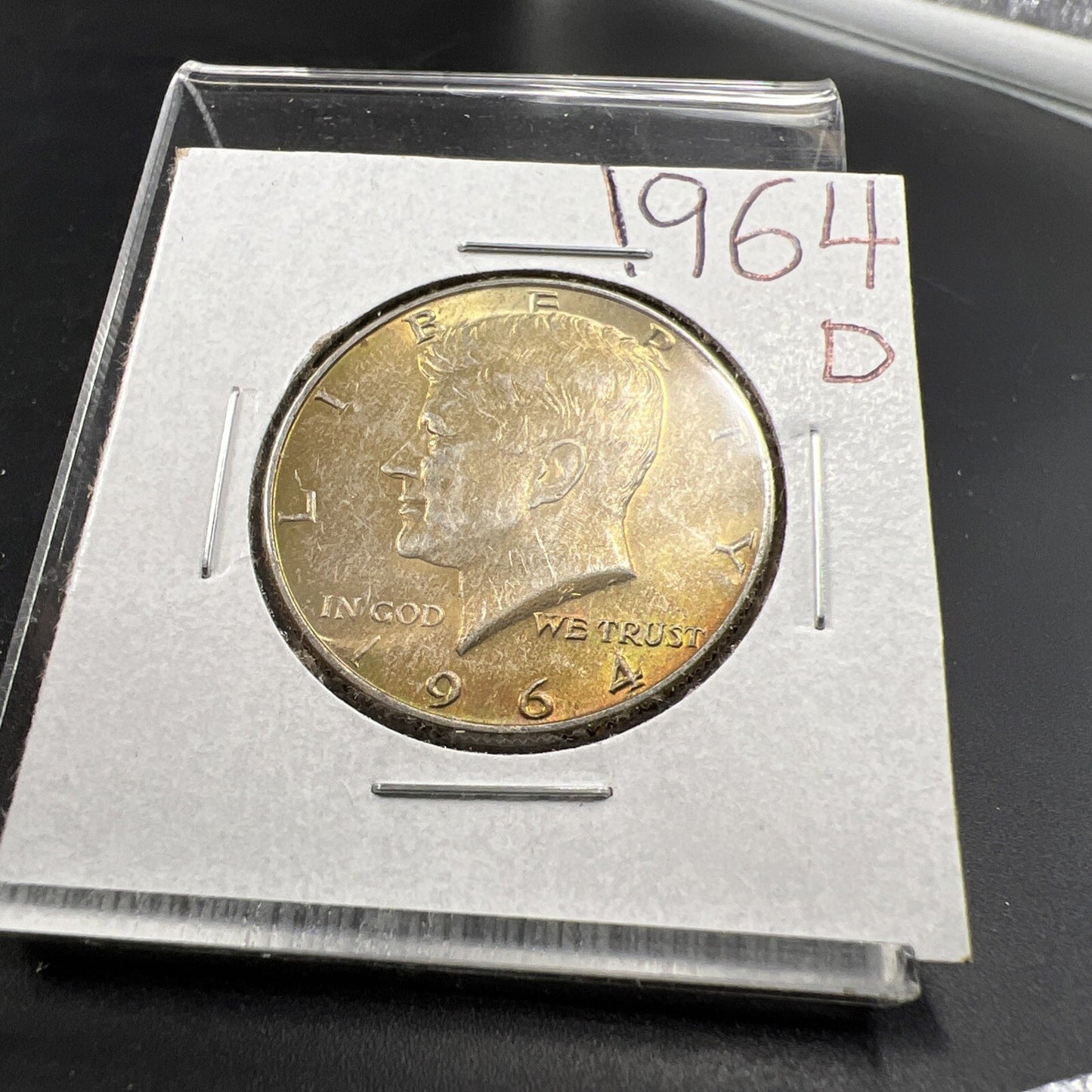 1964 D Kennedy Half Dollar Coin Choice BU UNC Neat Toning Toner SKU#627