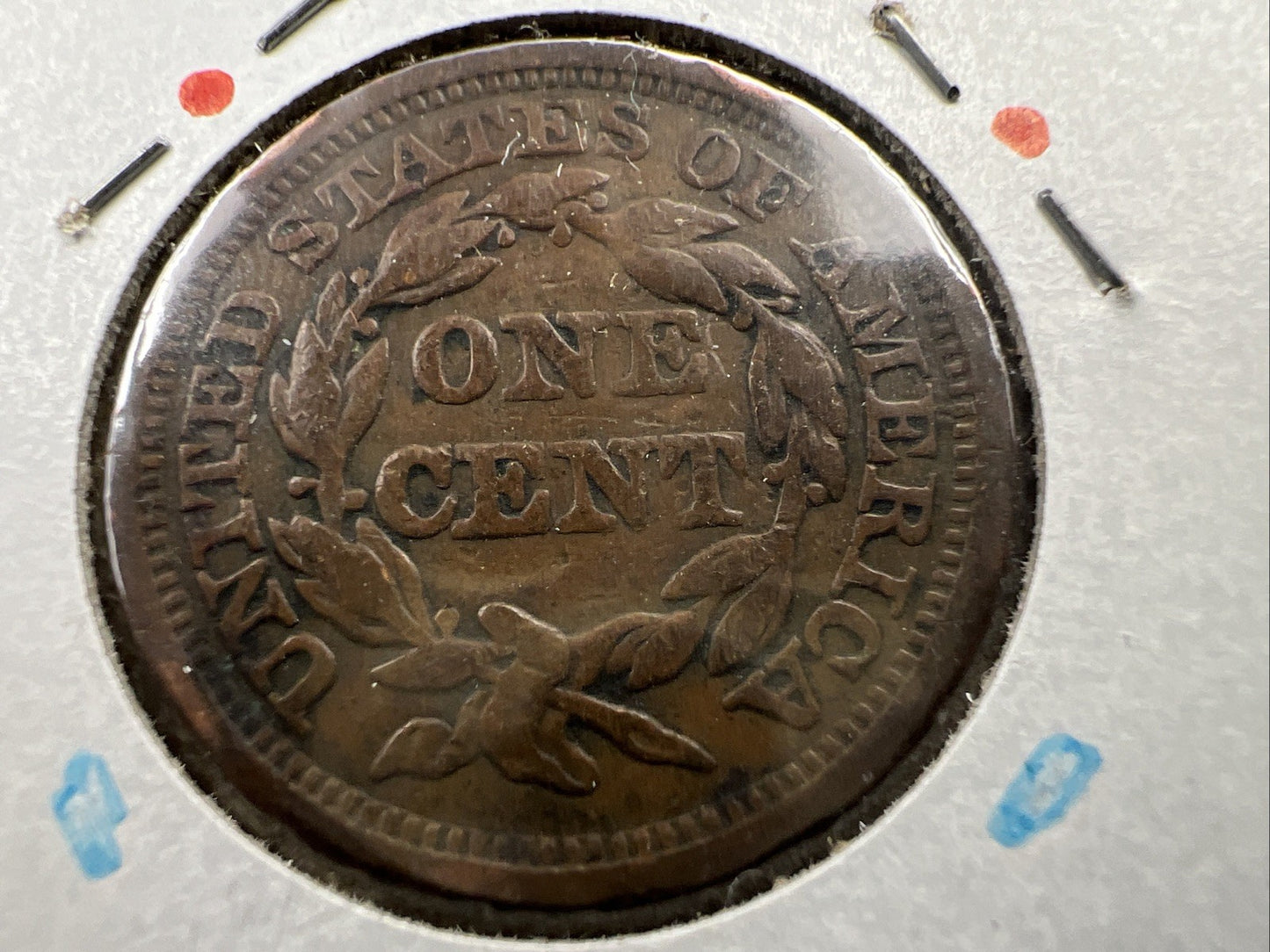 1846 1c Braided Hair Liberty Large Cent Coin Fine Circulated