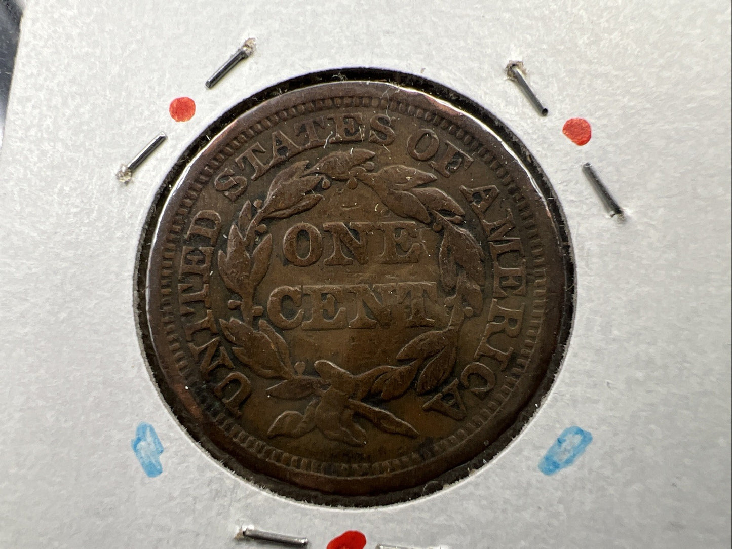 1846 1c Braided Hair Liberty Large Cent Coin Fine Circulated
