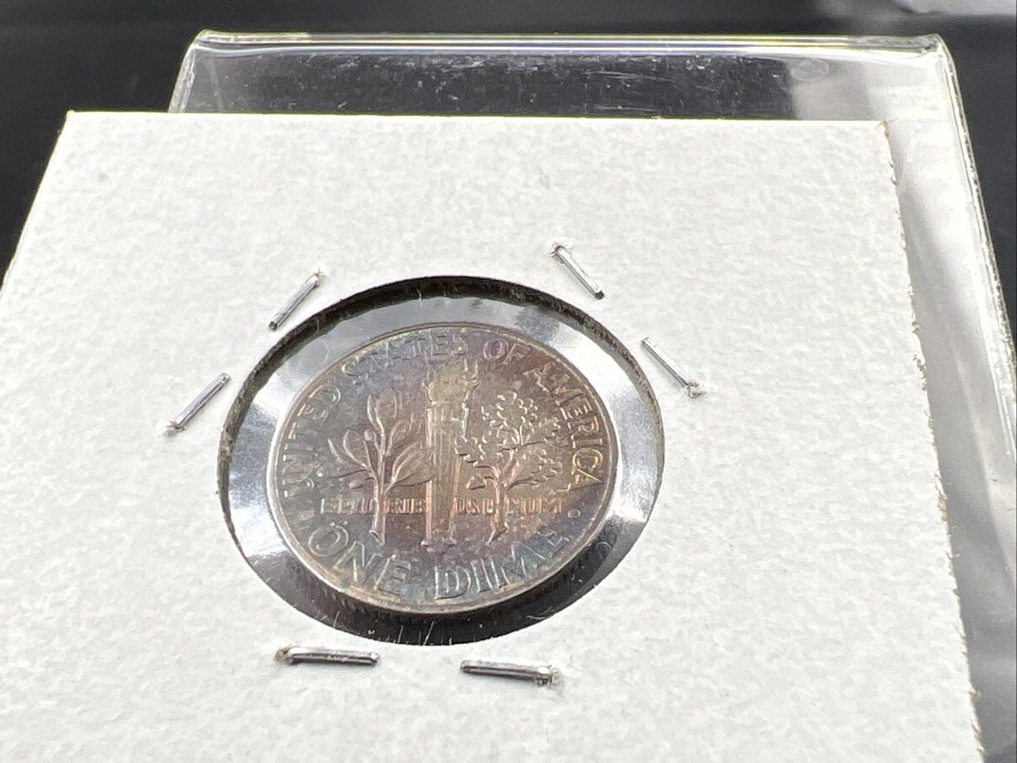 1955 P 10c Roosevelt Silver Dime Coin PQ Purple Toning Toner CH BU UNC
