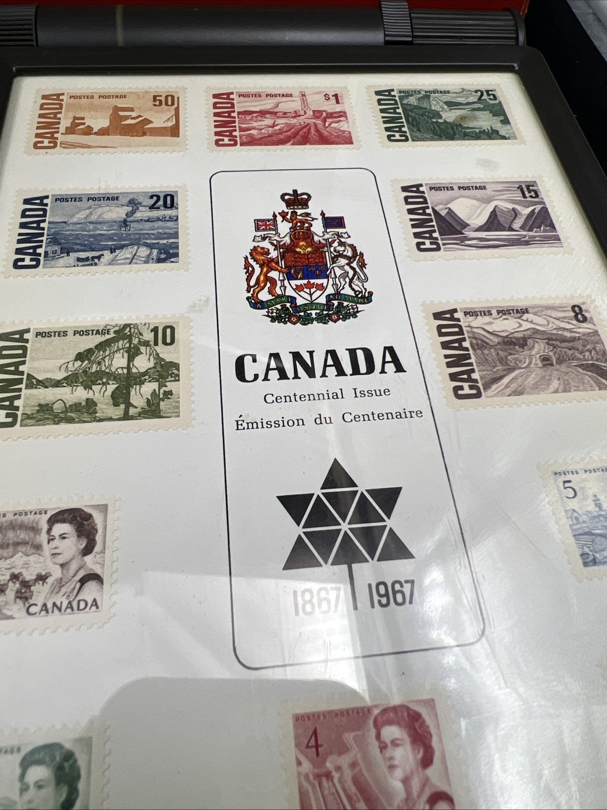 1967 Canada Centennial Plastic Stamp Box - For Wetting and storing Stamps