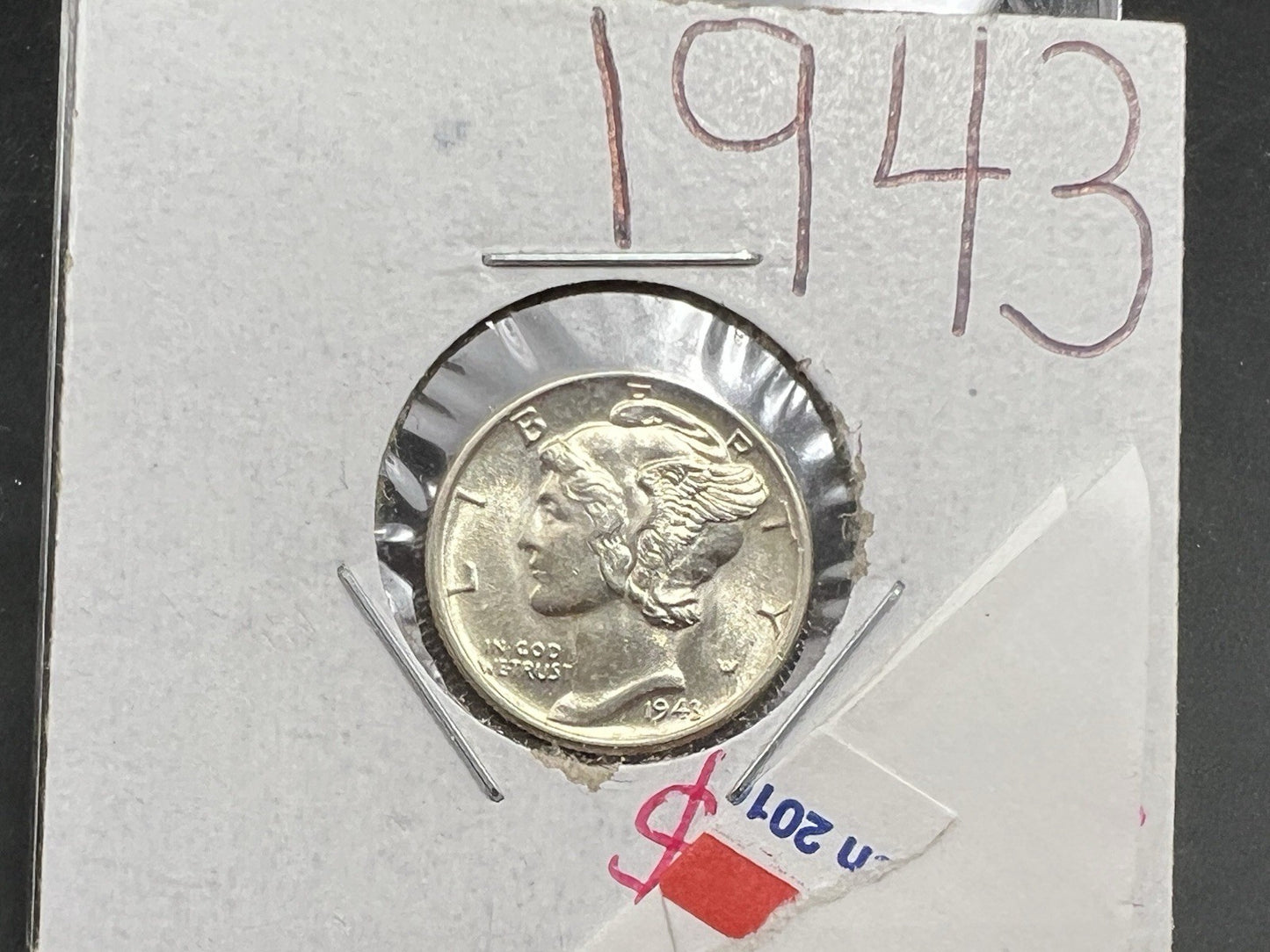 1943 P 10c Mercury Silver Dime Coin BU UNC World War II Era Coin SKU#A