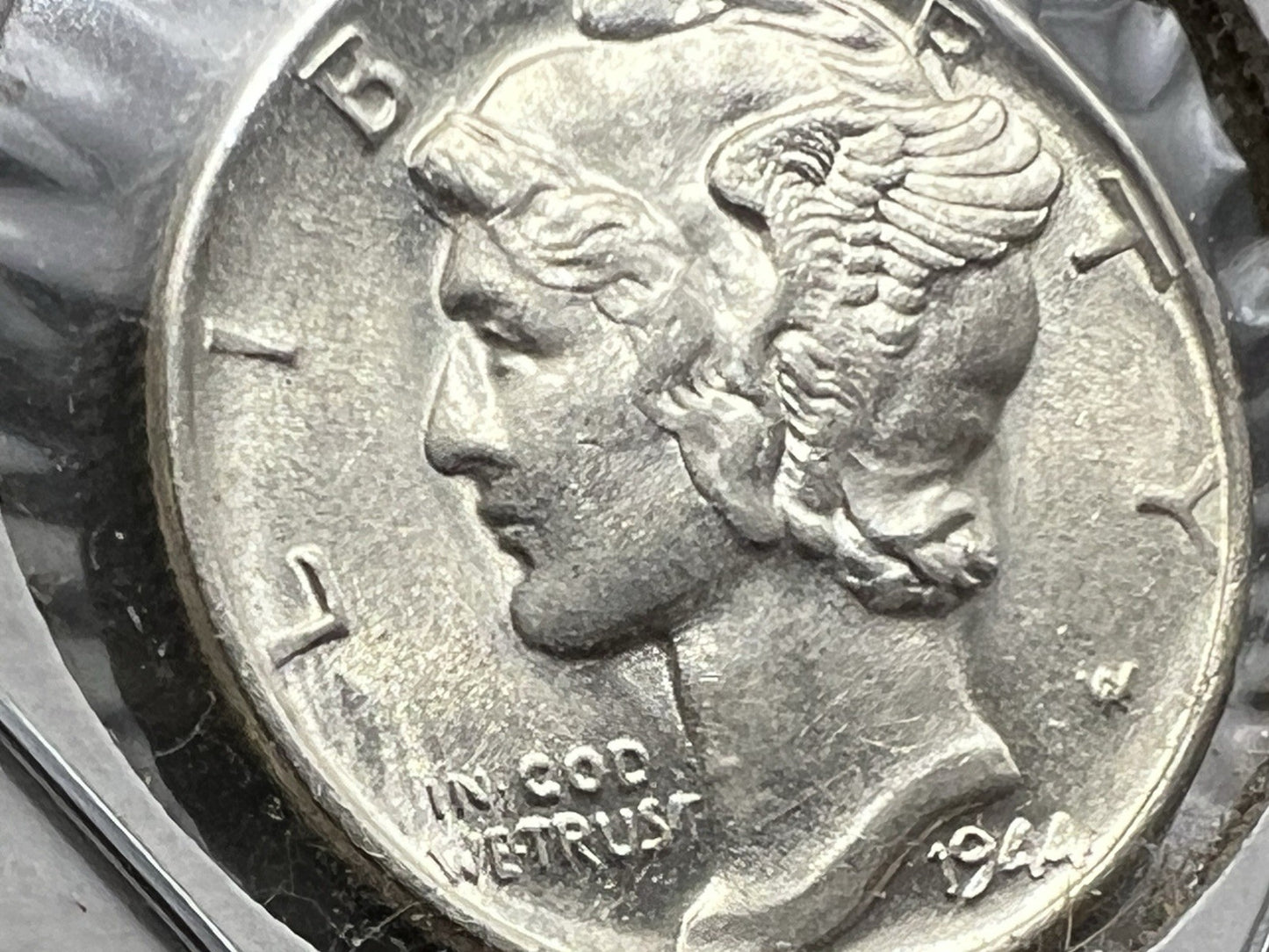 1944 P 10c Mercury Silver Dime Coin Choice AU World War II Era Coin SKU#A