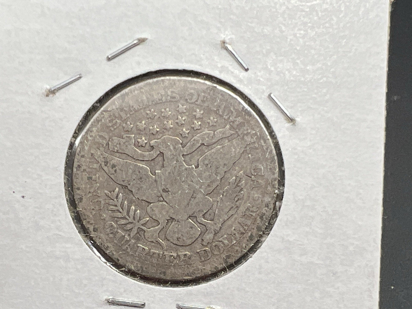 1898 P 25c Barber Silver Quarter Coin Very Circulated SKU#A