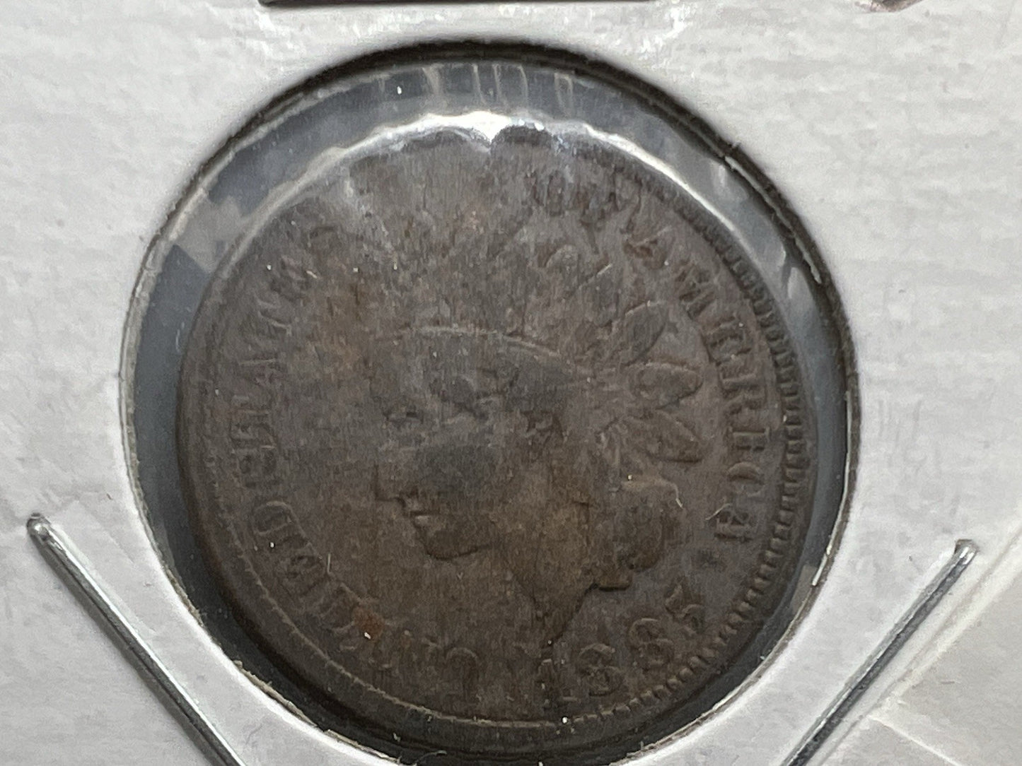 1885 1c Indian Cent Penny Very Circulated Semi Key Date SKU#A