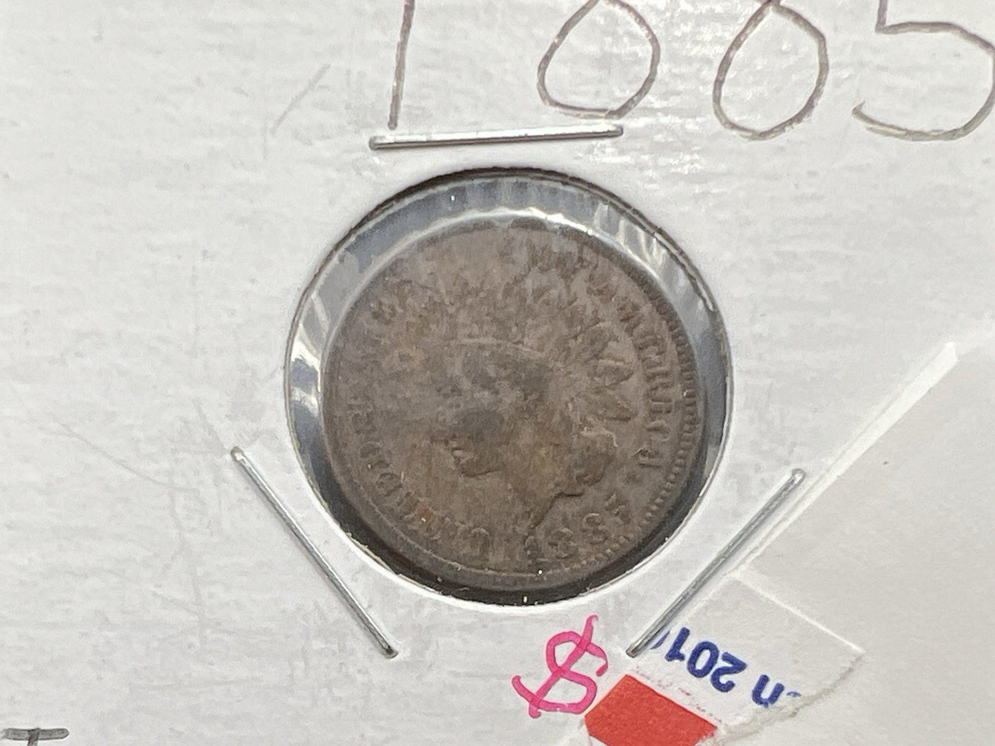 1885 1c Indian Cent Penny Very Circulated Semi Key Date SKU#A