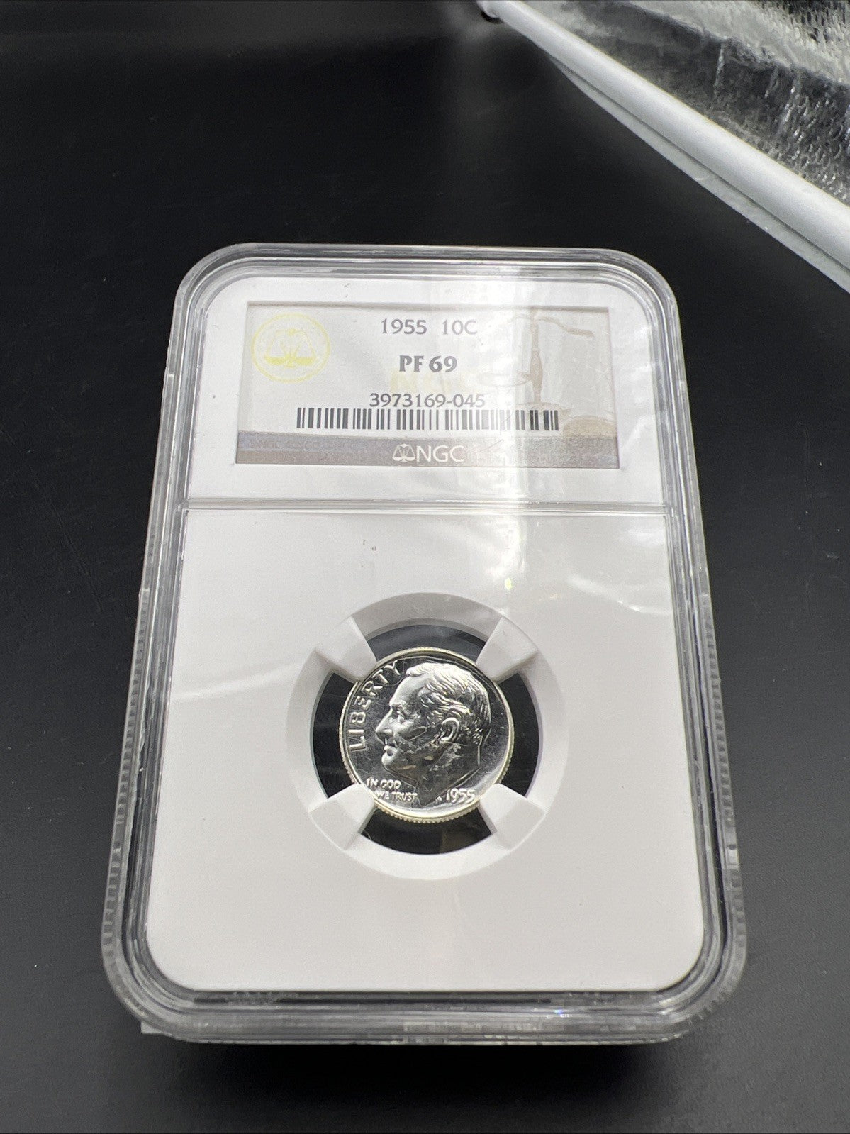 1955 P 10c Roosevelt Silver Dime Coin PF69 NGC Gem Proof Certified