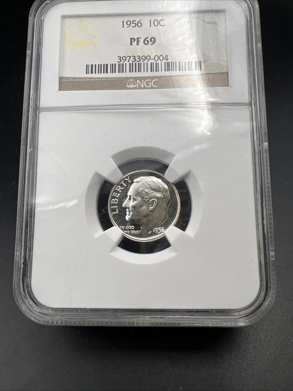 1956 P 10c Roosevelt Silver Dime Coin PF69 NGC Gem Proof Certified
