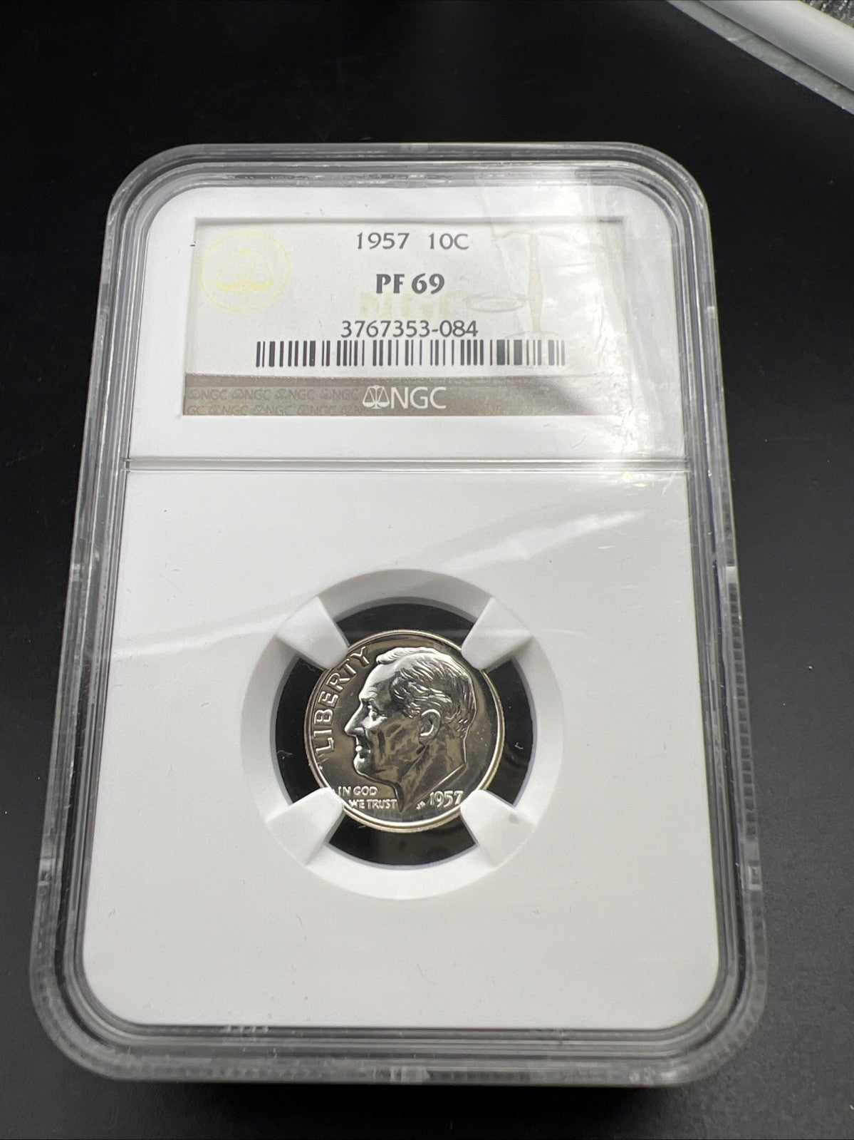 1957 P 10c Roosevelt Silver Dime Coin PF69 NGC Gem Proof Certified