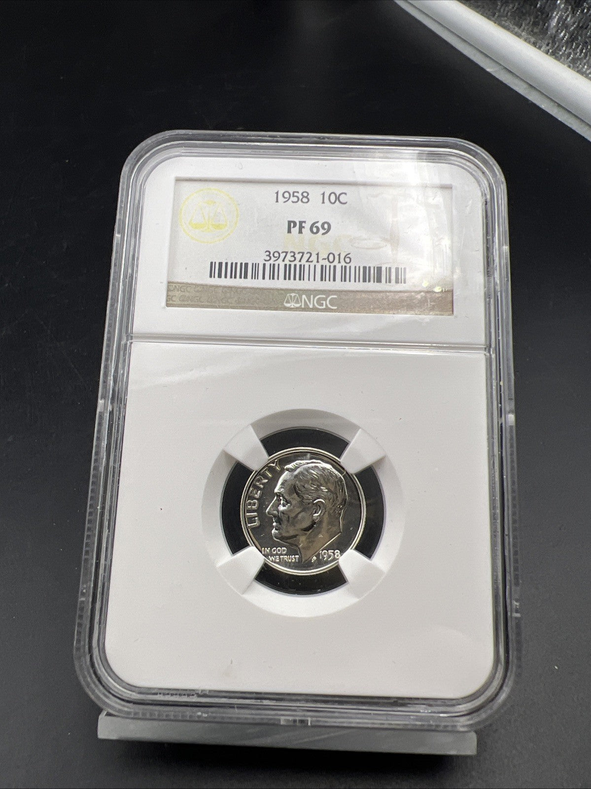 1958 P 10c Roosevelt Silver Dime Coin PF69 NGC Gem Proof Certified