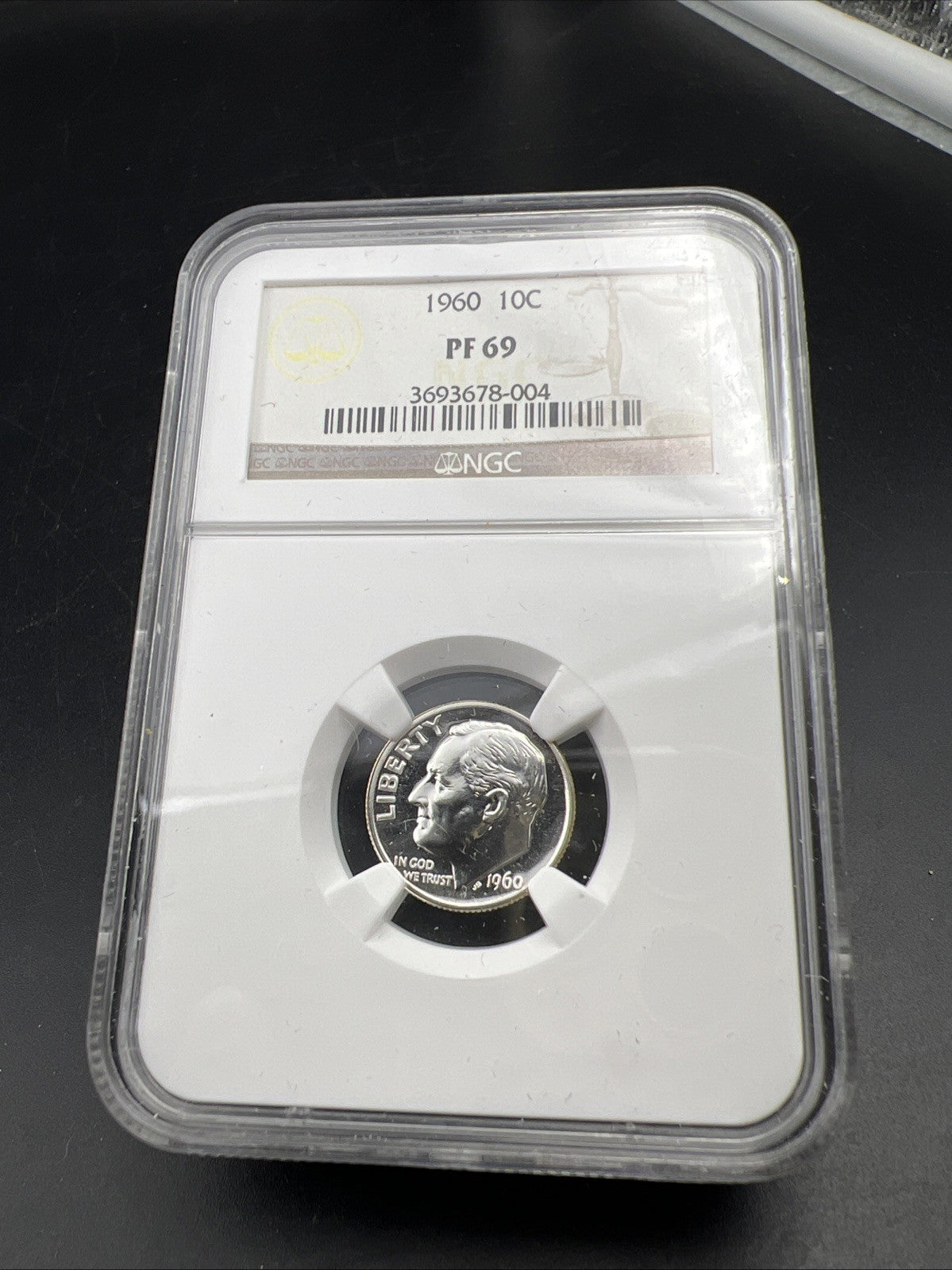 1960 P 10c Roosevelt Silver Dime Coin PF69 NGC Gem Proof Certified