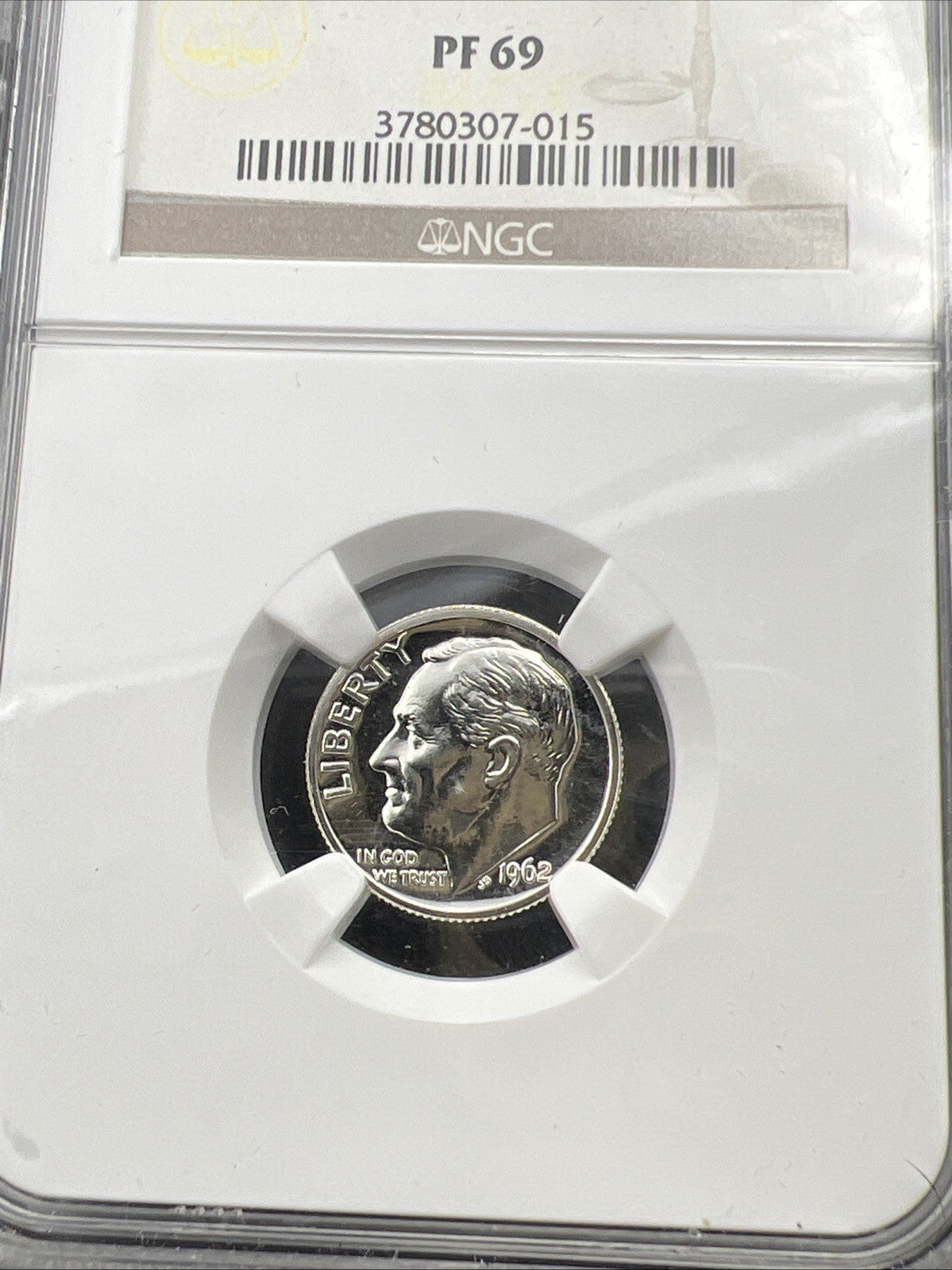 1962 P 10c Roosevelt Silver Dime Coin PF69 NGC Gem Proof Certified