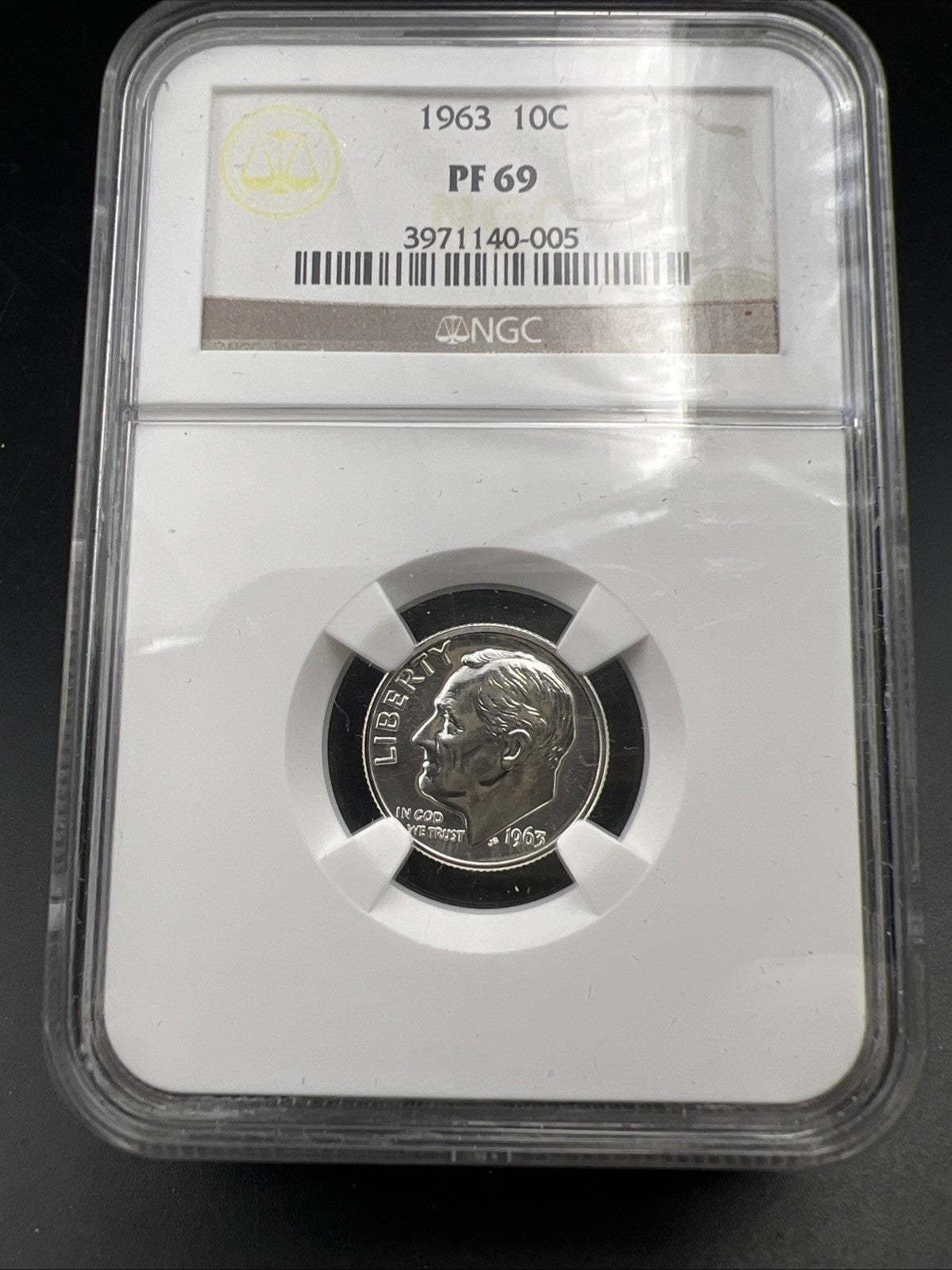 1963 P 10c Roosevelt Silver Dime Coin PF69 NGC Gem Proof Certified