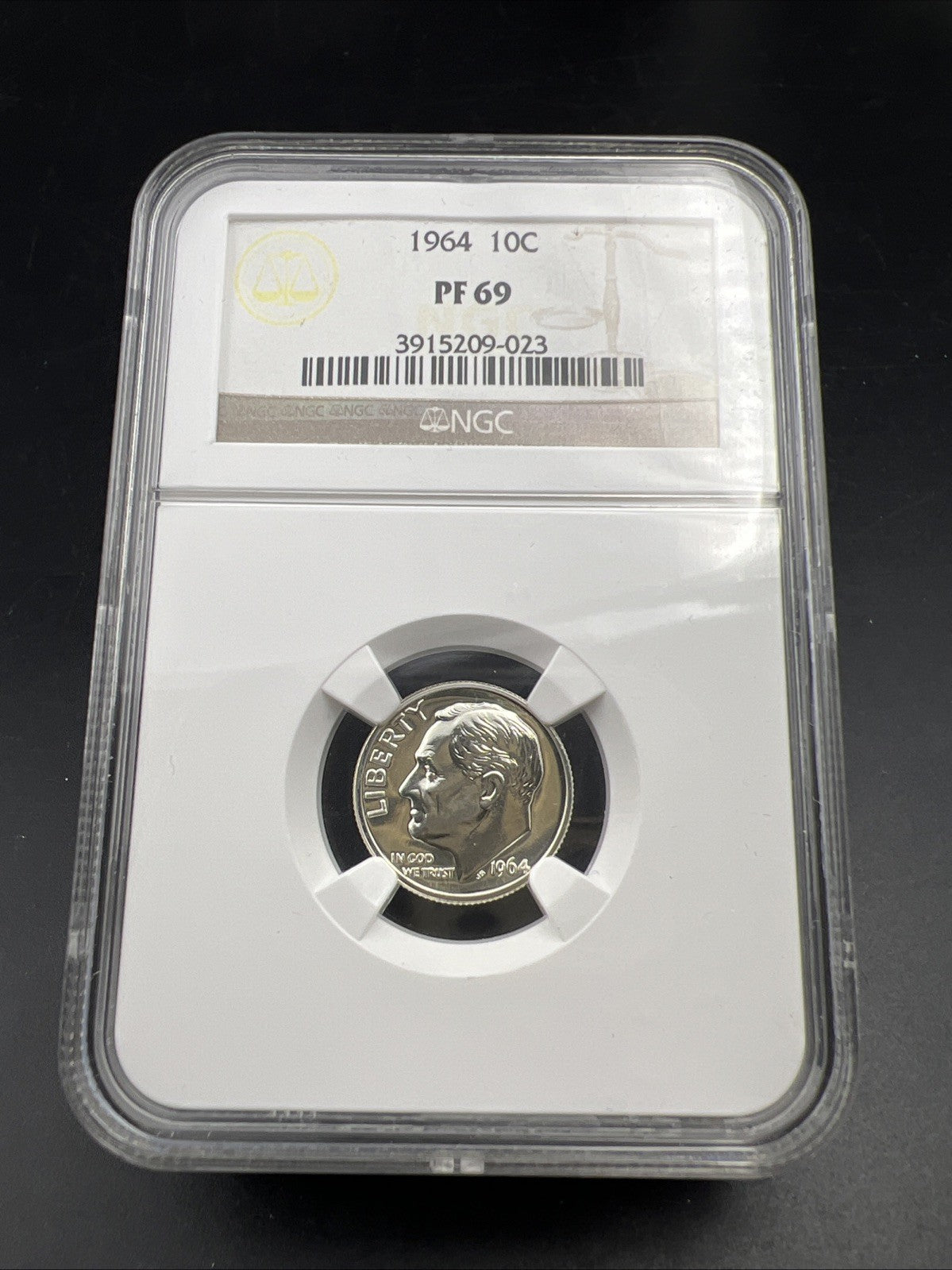 1964 P 10c Roosevelt Silver Dime Coin PF69 NGC Gem Proof Certified