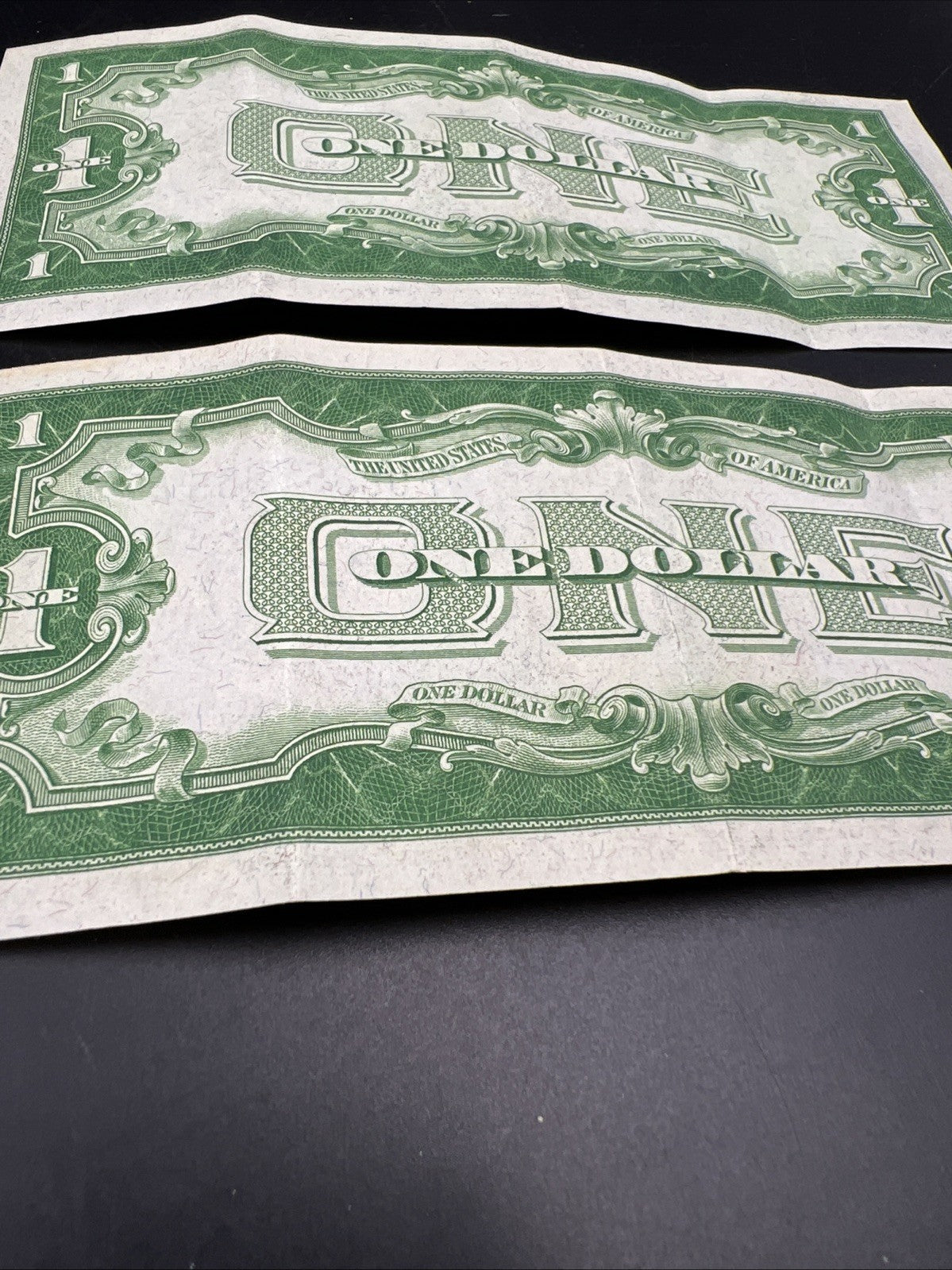 2 Consecutive 1934 $1 One Dollar Silver Certificates Funny Back Notes CH VF #55