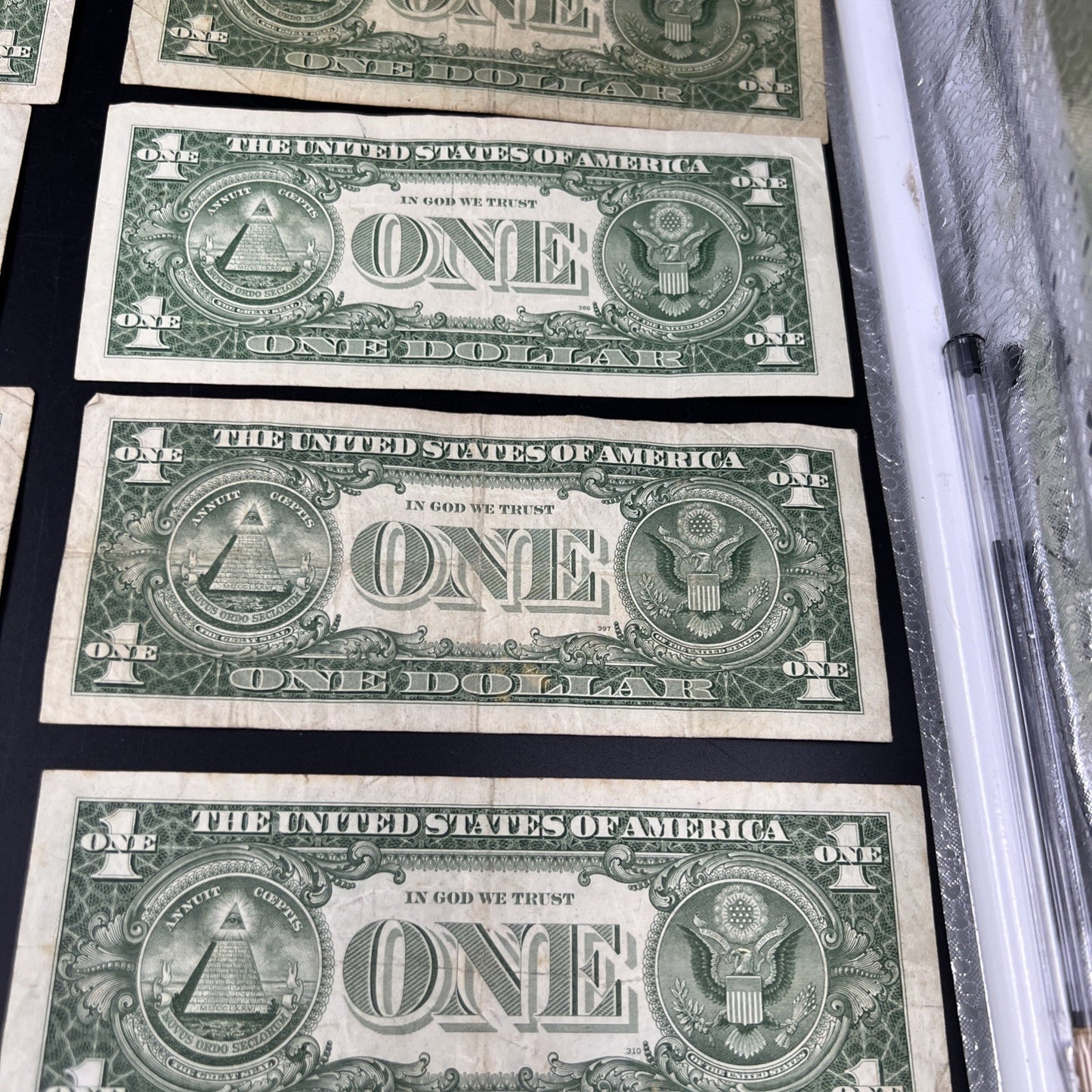 Lot of 19 $1 One Dollar 1957 Blue Seal Silver Certificate Notes G/VG Circ #168