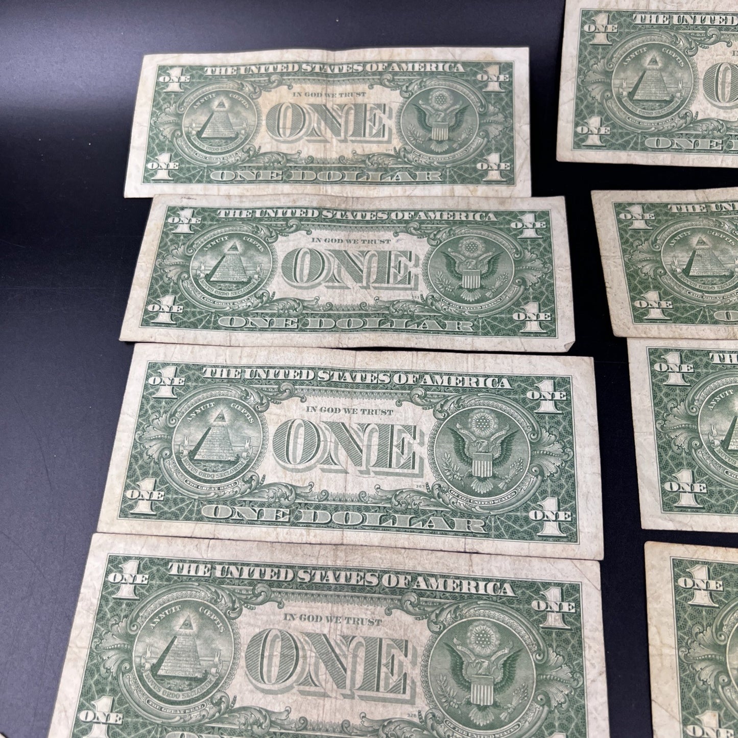 Lot of 19 $1 One Dollar 1957 Blue Seal Silver Certificate Notes G/VG Circ #168