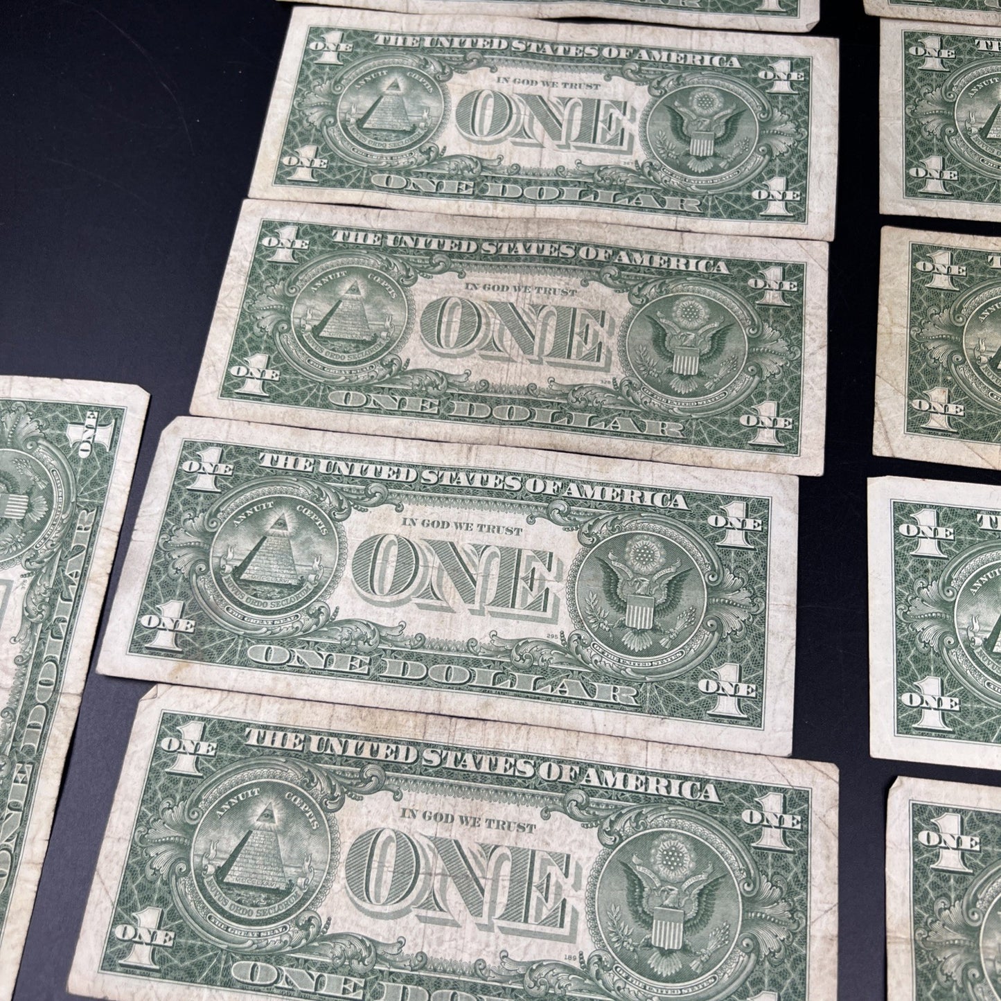 Lot of 19 $1 One Dollar 1957 Blue Seal Silver Certificate Notes G/VG Circ #168