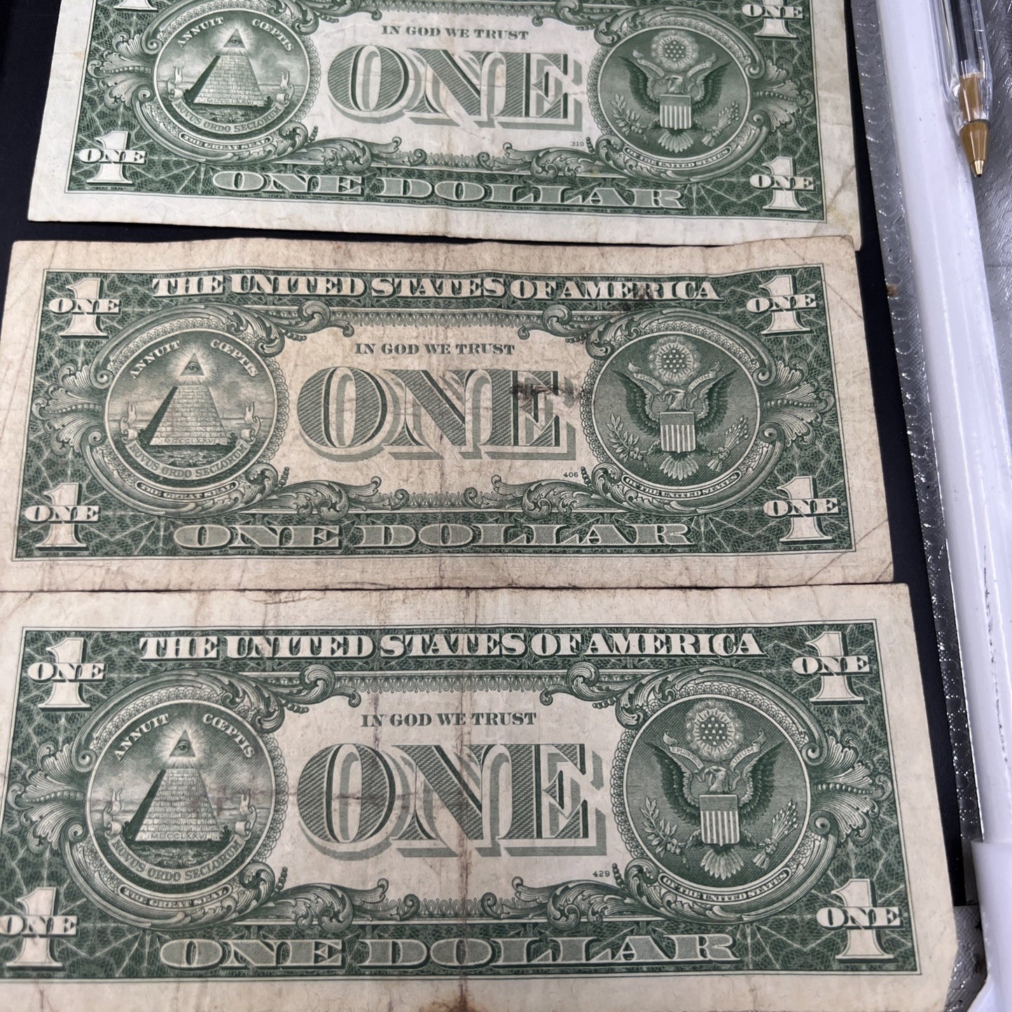 Lot of 19 $1 One Dollar 1957 Blue Seal Silver Certificate Notes G/VG Circ #168