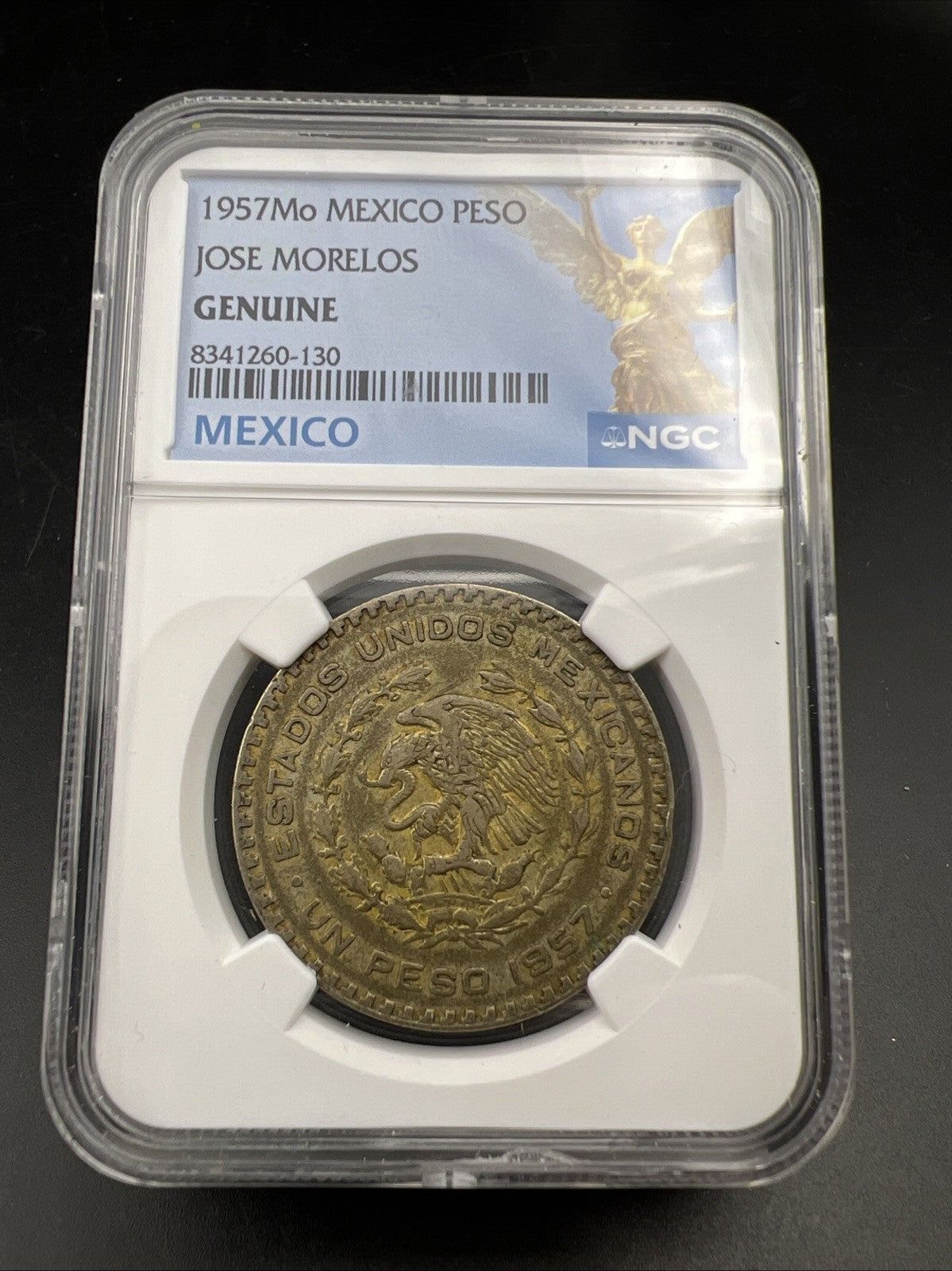1957 Mexico 10% Silver Peso Coin Jose Morelos NGC Genuine Certified