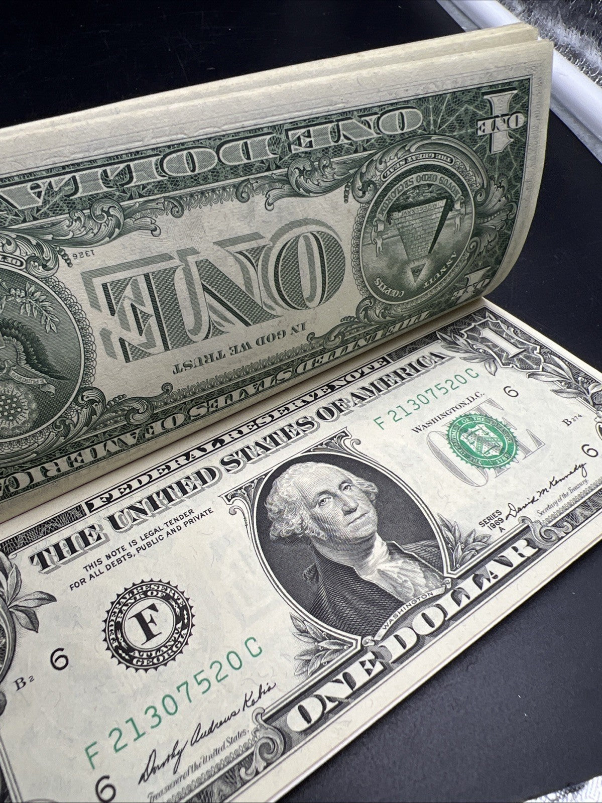 9 Consecutive 1969 B FRN Federal Reserve Note Currency Bills UNC Details Binded