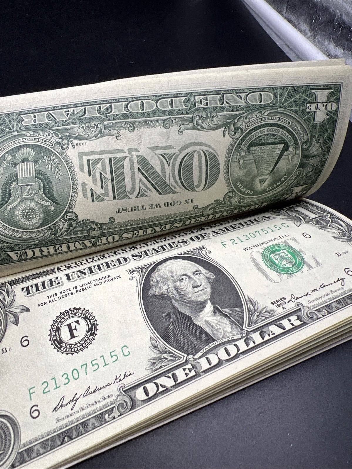 9 Consecutive 1969 B FRN Federal Reserve Note Currency Bills UNC Details Binded