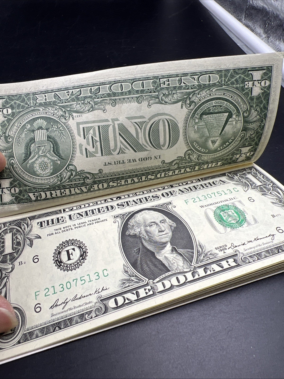 9 Consecutive 1969 B FRN Federal Reserve Note Currency Bills UNC Details Binded